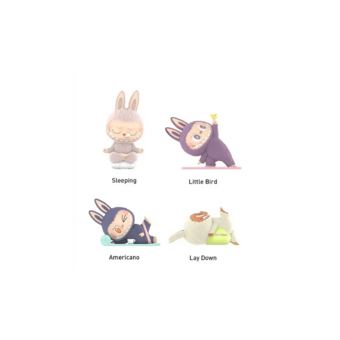 Labubu Pop Mart Labubu The Monsters Lazy Yoga Series Figures Sealed Case (10 Blind Boxes)