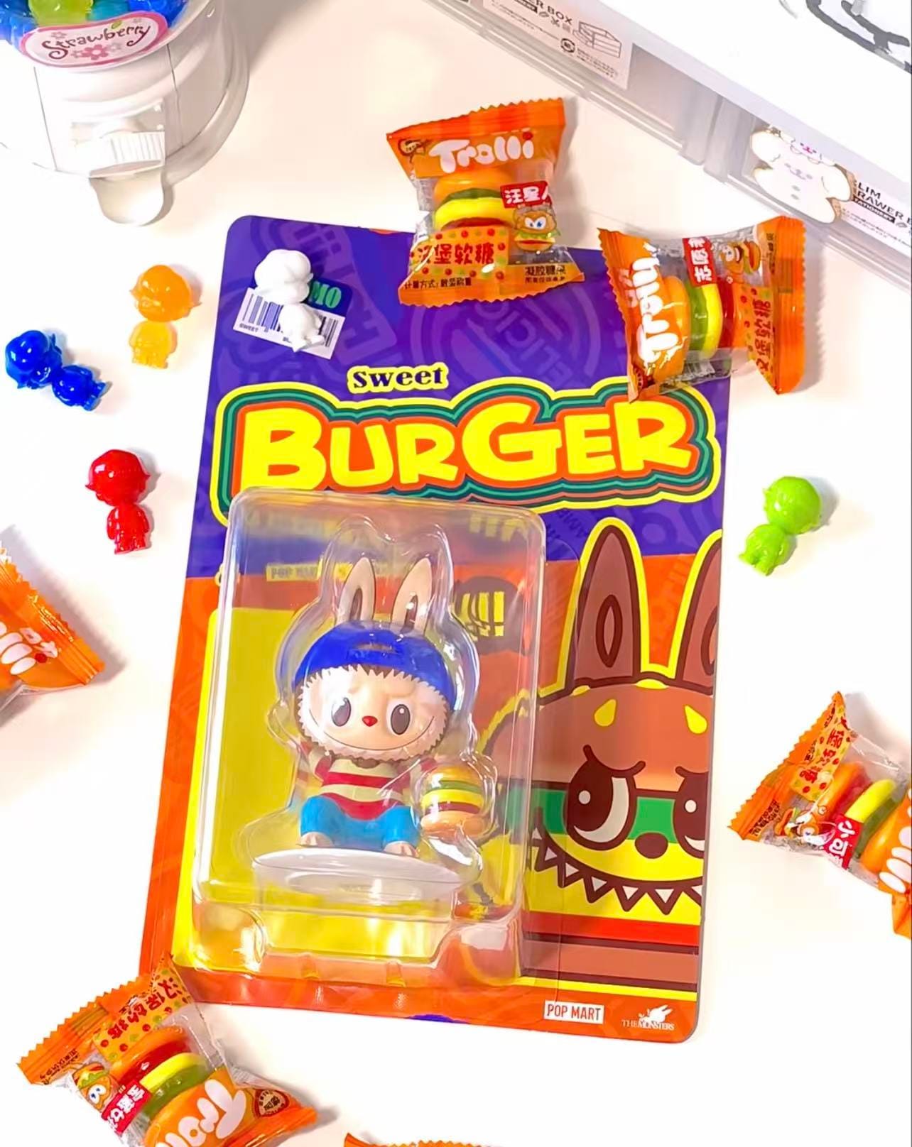 Labubu Zimomo Donut Burger Figurine