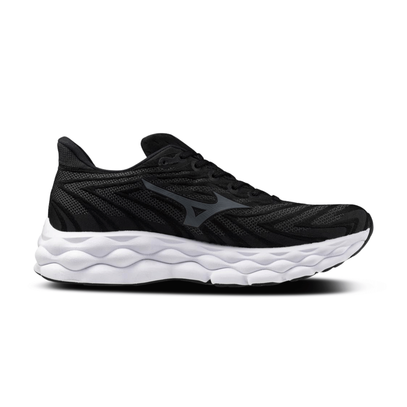 Mizuno Wave Sky 8 Wide 2E Running Shoe Black - Metallic Grey