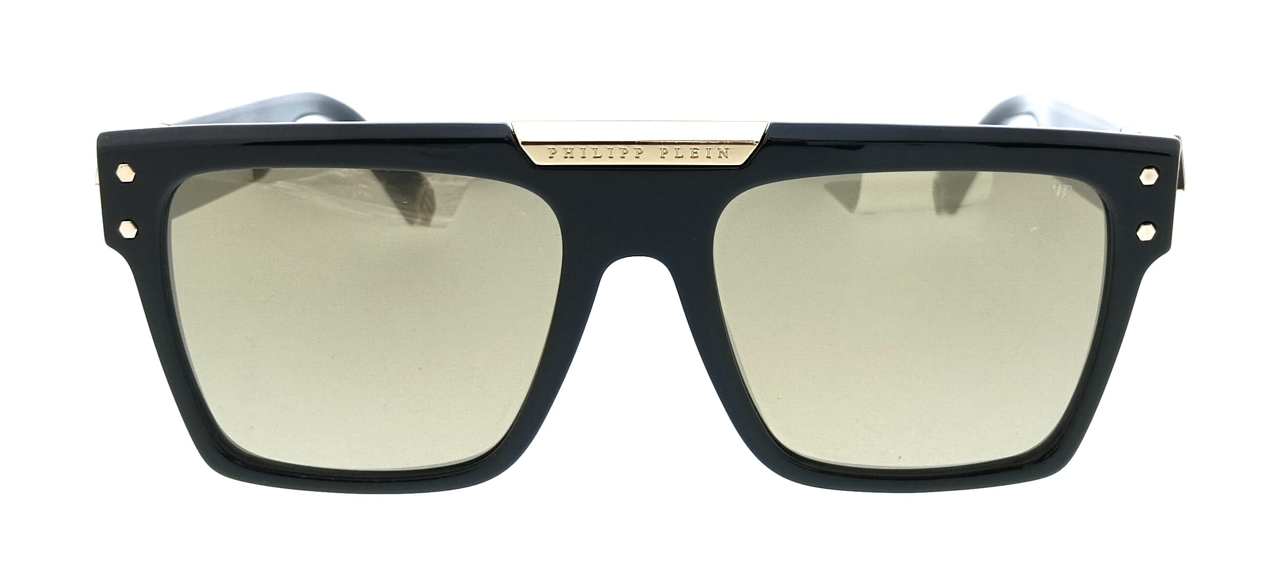 Philipp Plein SPP080 55700 g Shiny Black Square Unisex Sunglasses