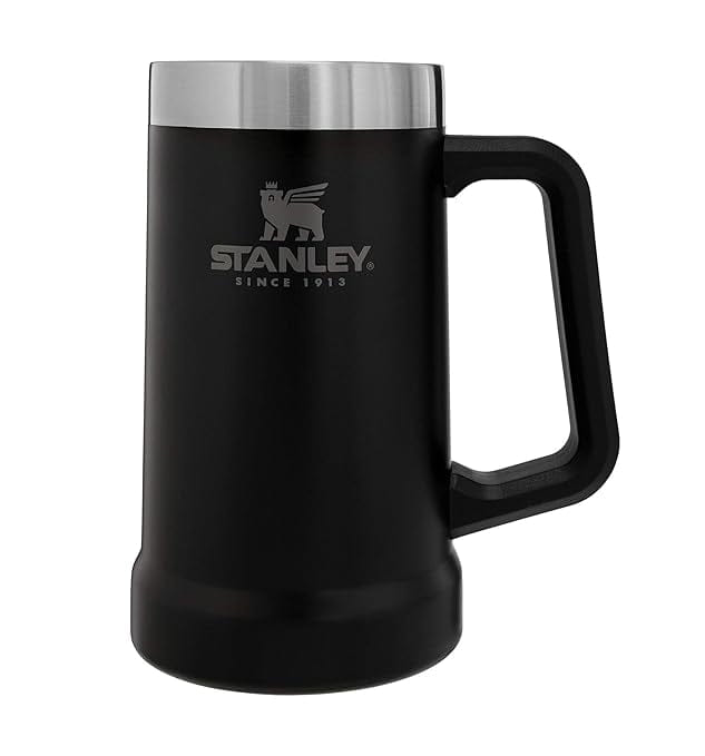 Stanley Stainless Steel Adventure Big Grip Stein 24 oz ,Black