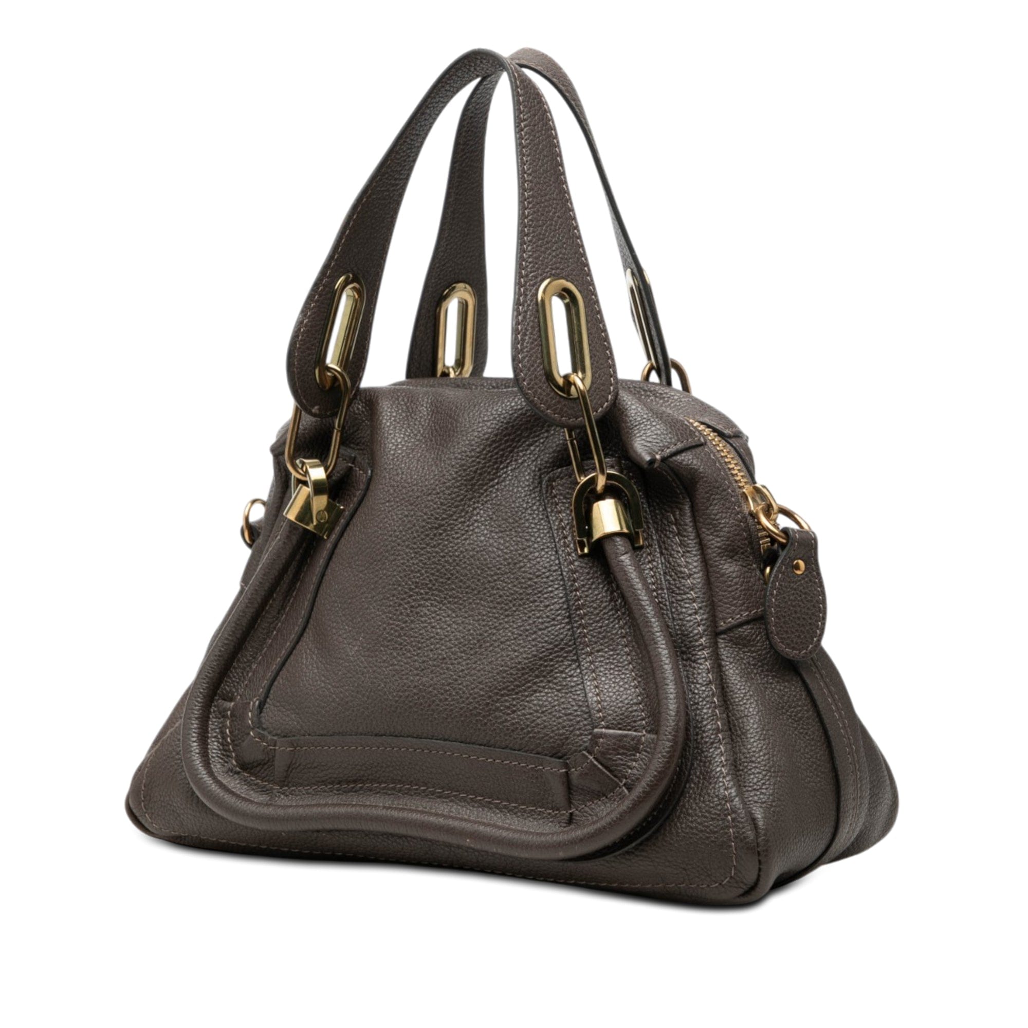 Chloé Small Pebbled Leather Paraty Satchel