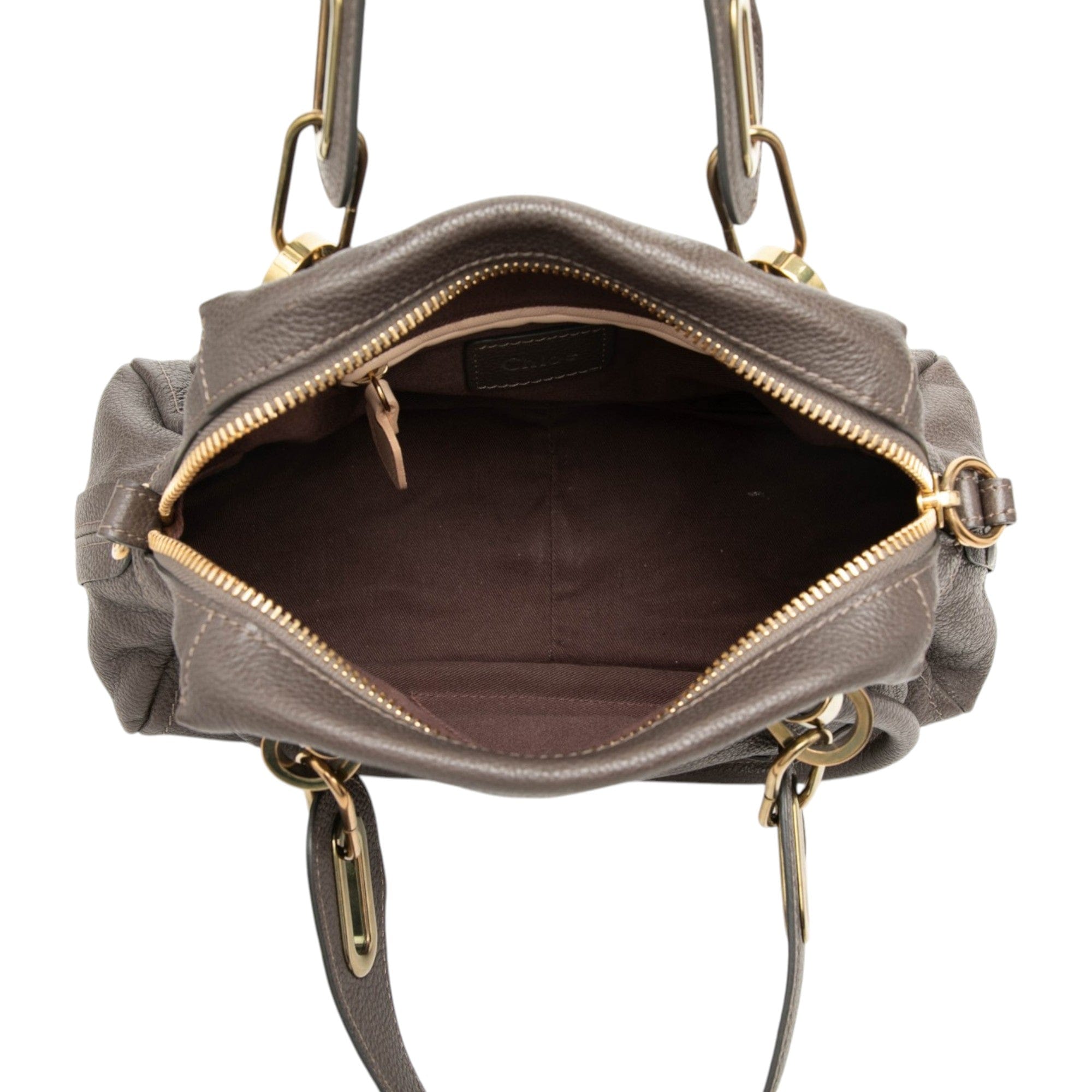 Chloé Small Pebbled Leather Paraty Satchel