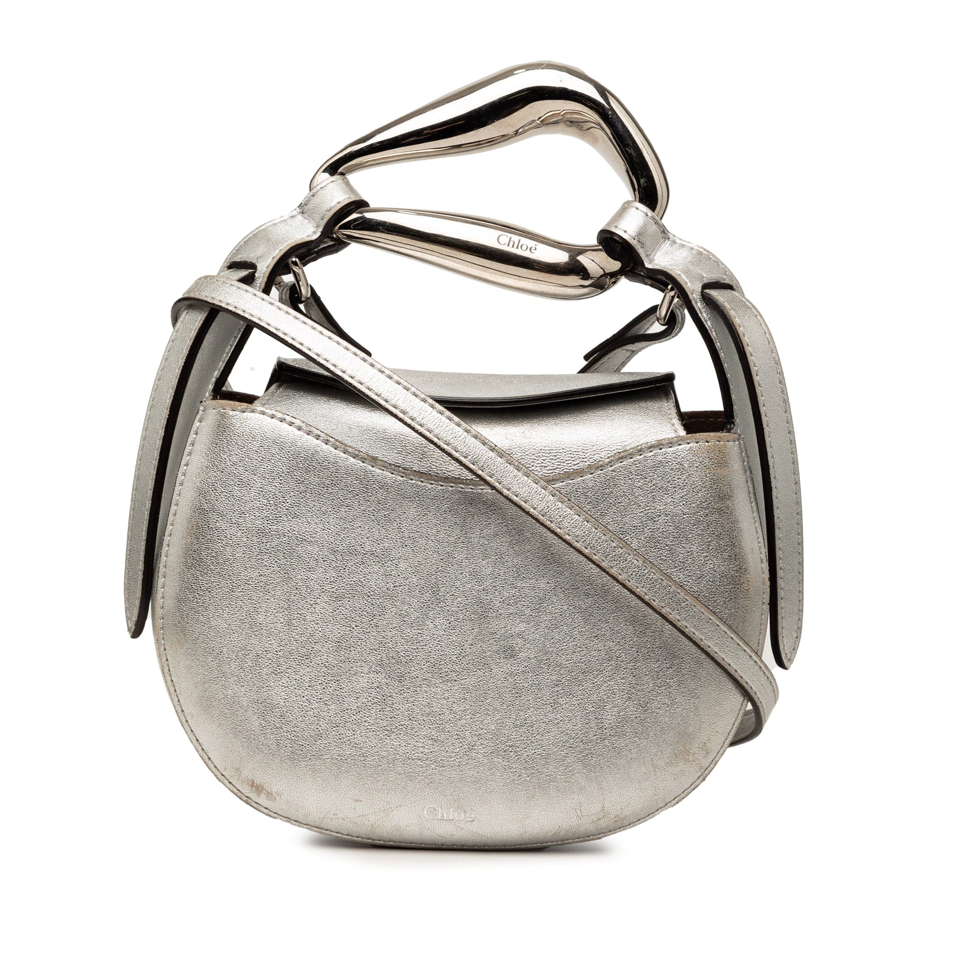 Chloé Small Metallic Leather Kiss Satchel
