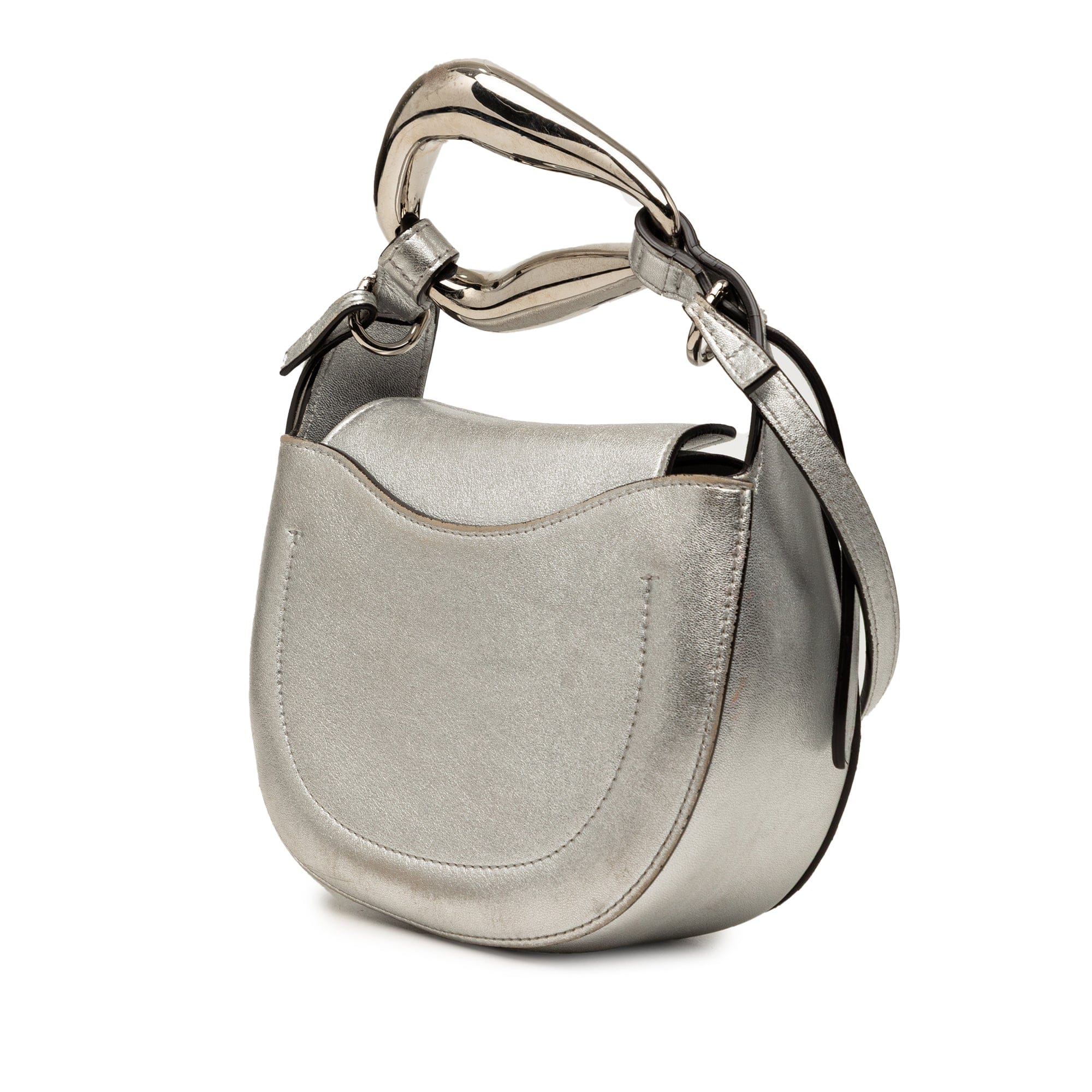 Chloé Small Metallic Leather Kiss Satchel
