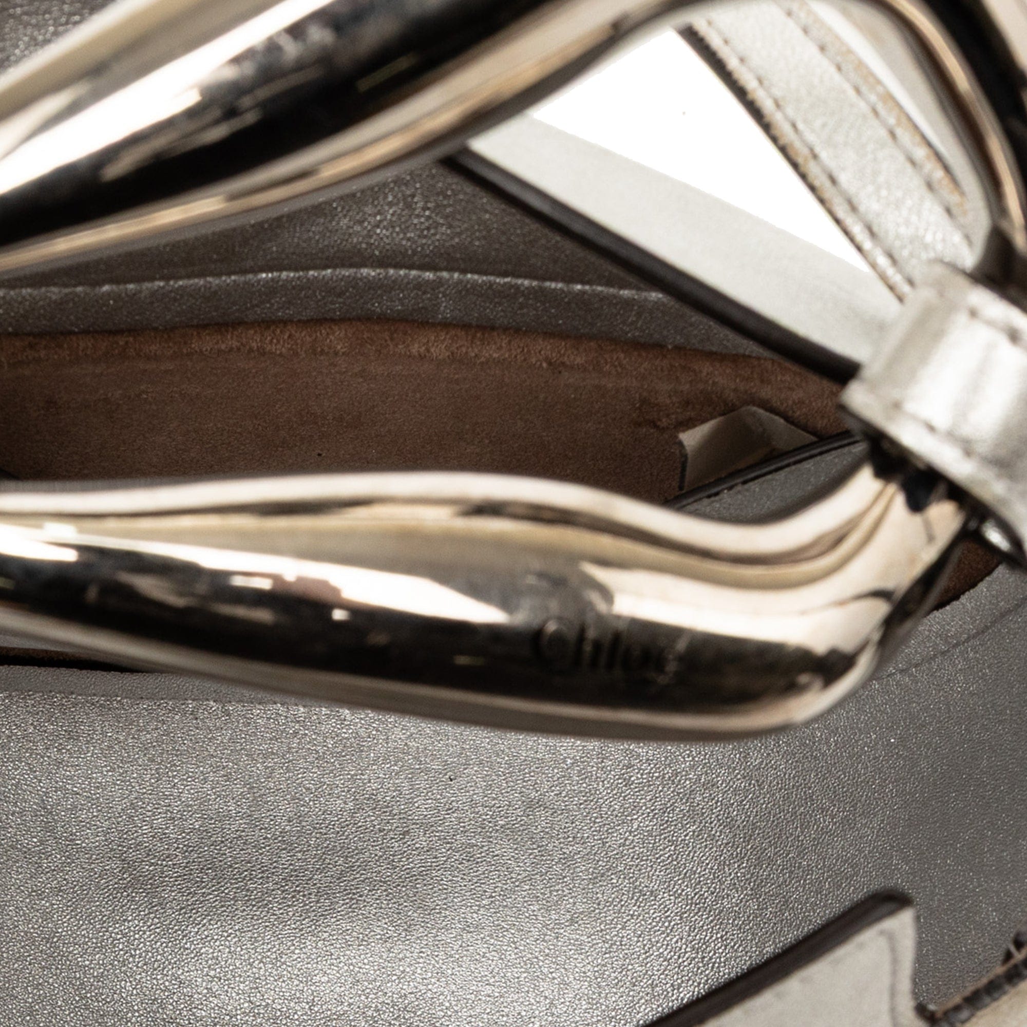 Chloé Small Metallic Leather Kiss Satchel