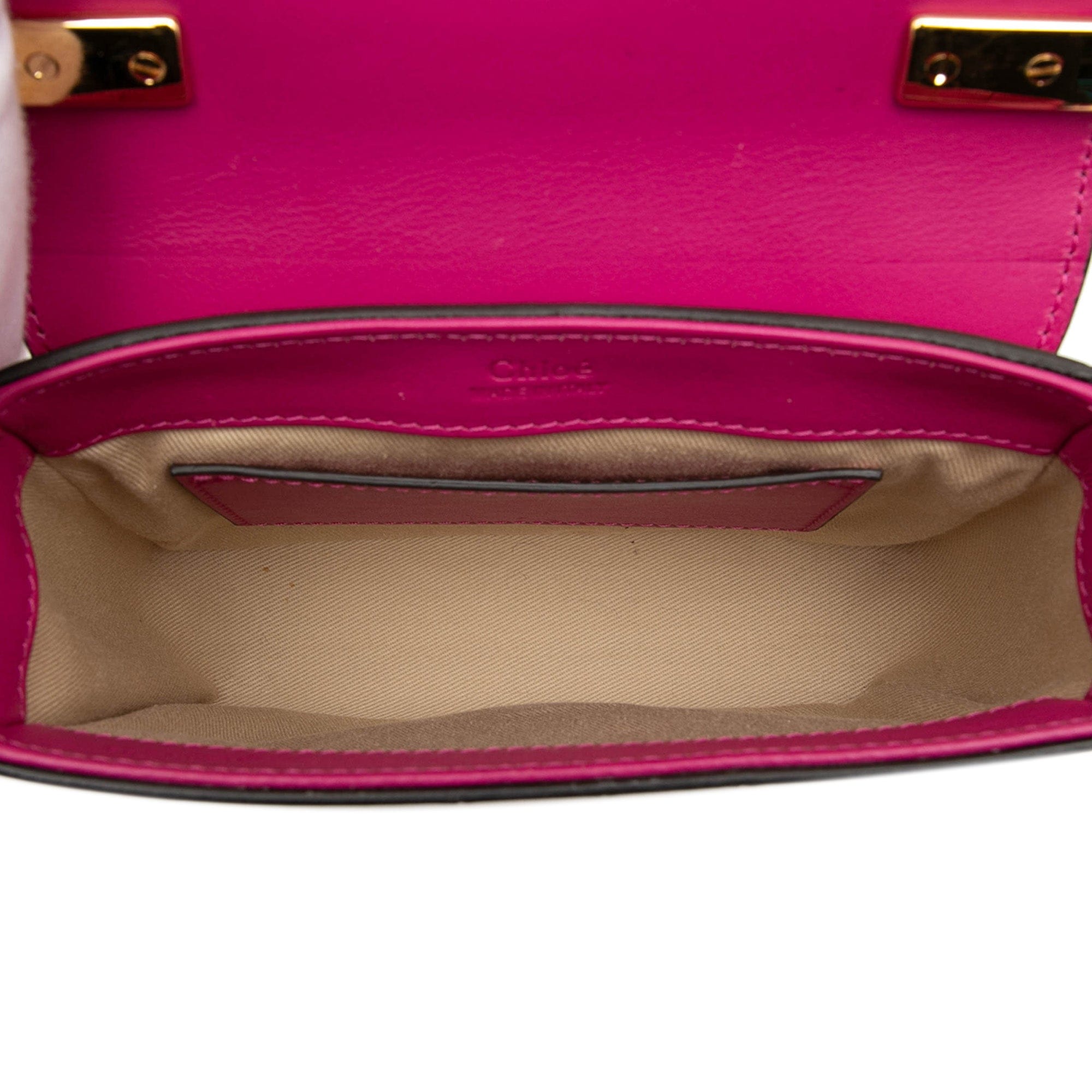 Chloé Mini Tricolor Croc Embossed Calfskin C Satchel