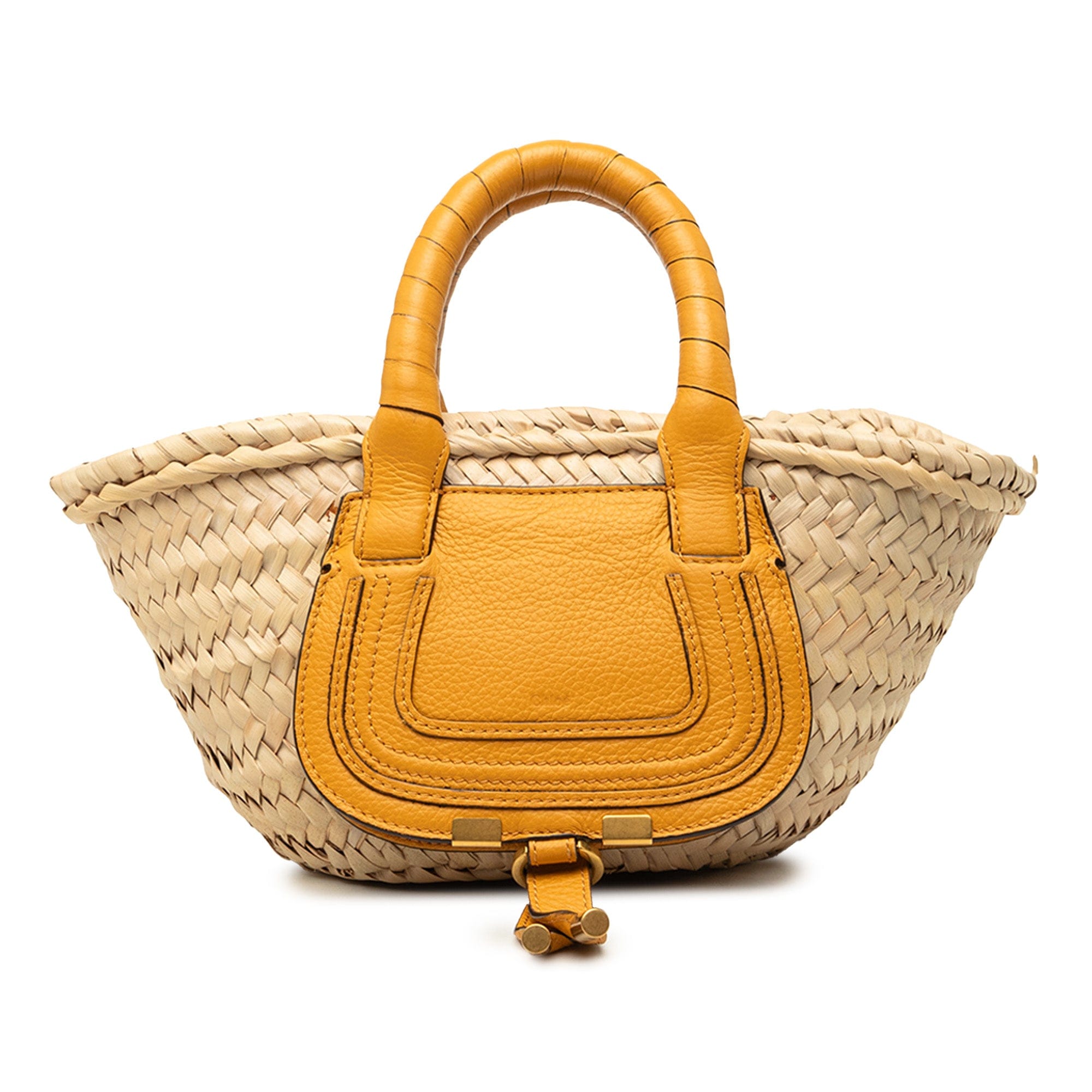 Chloé Mini Raffia Marcie Basket Satchel