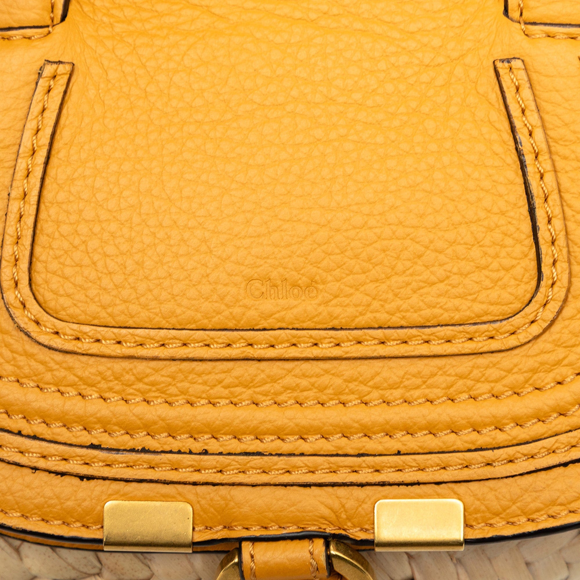 Chloé Mini Raffia Marcie Basket Satchel