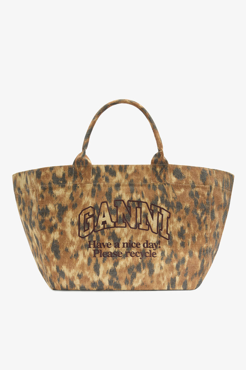 Ganni Burro Tote Xxl In Ikat Animal