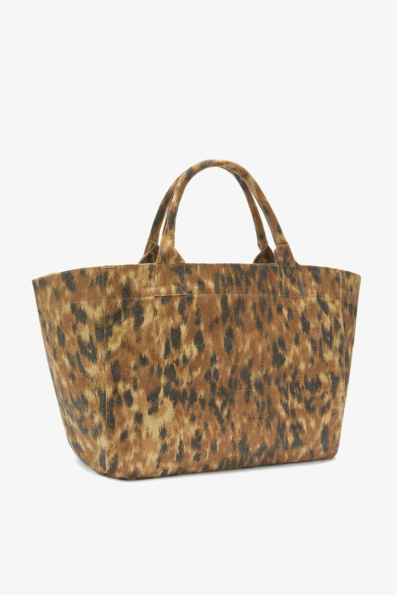 Ganni Burro Tote Xxl In Ikat Animal