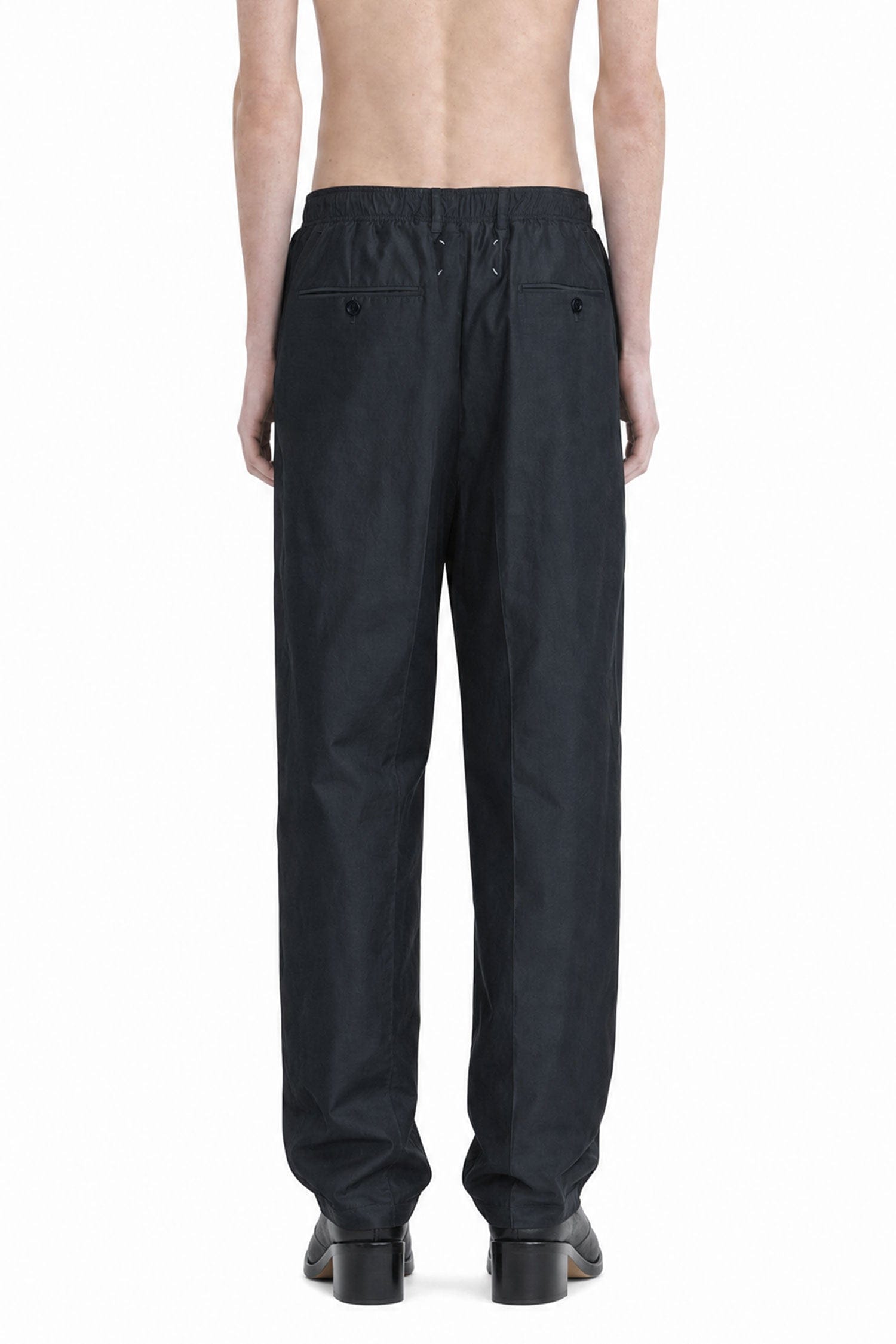 Maison Margiela Cotton Nylon Silk Drawstring Trousers
