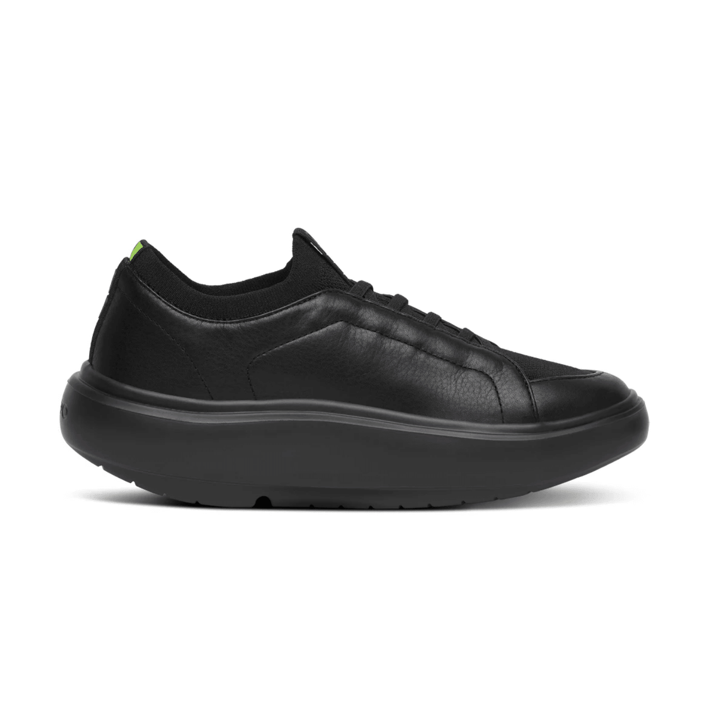 Oofos Club+ Women's Slip - On Leather Shoe Black