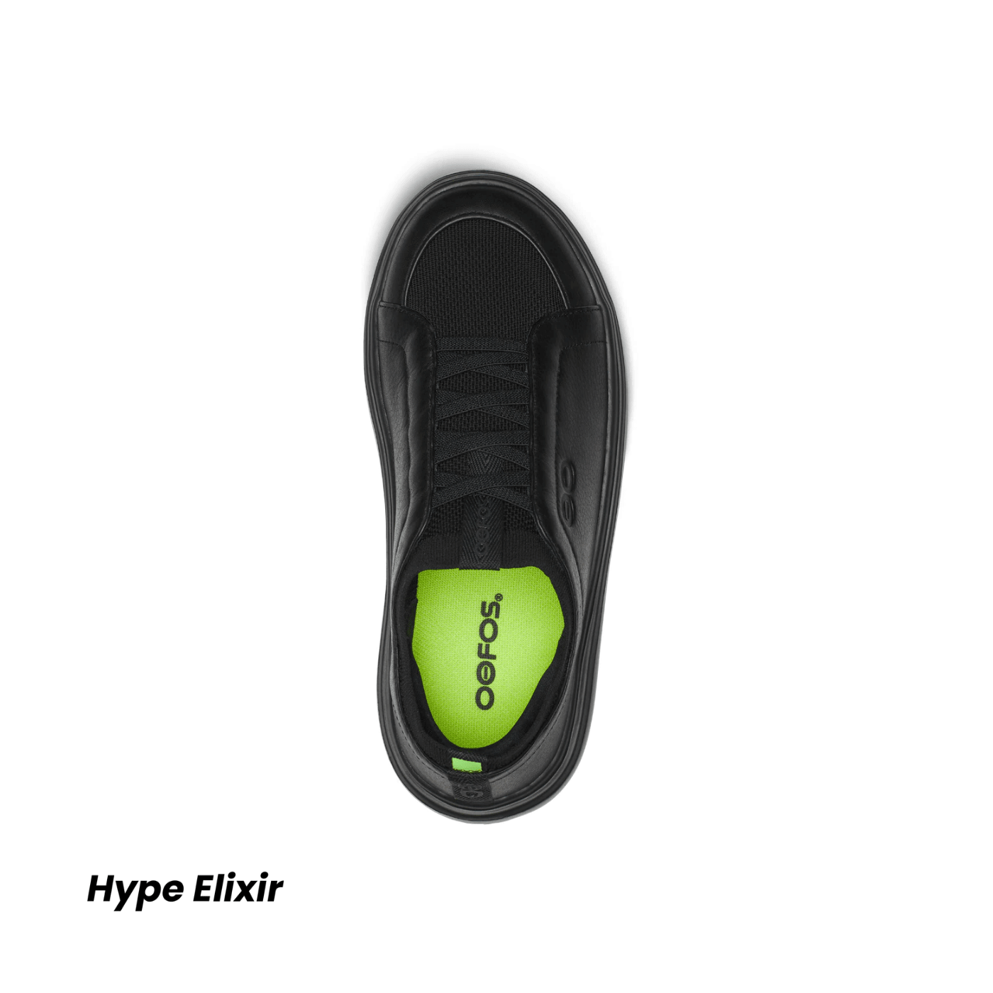 Oofos Club+ Women's Slip - On Leather Shoe Black