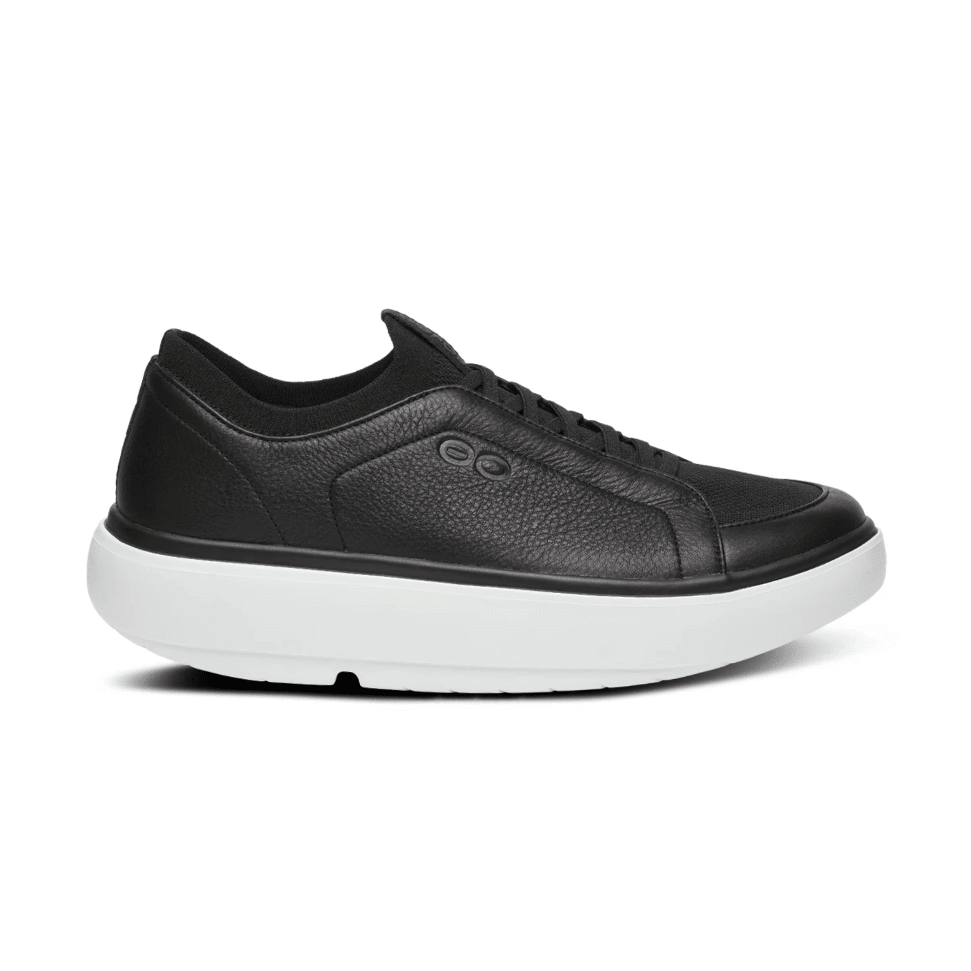 Oofos Club+ Women's Slip - On Leather Shoe White & Black