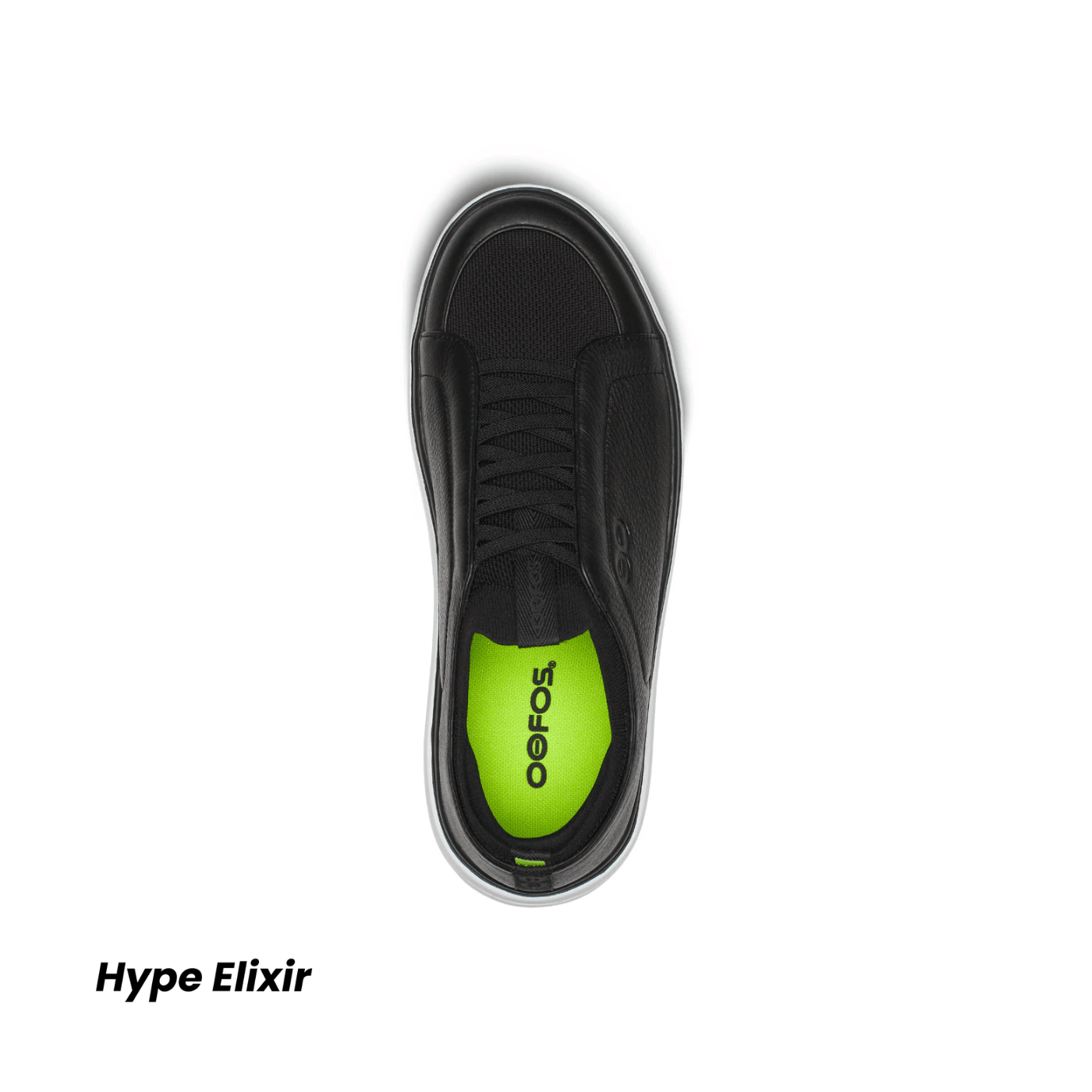 Oofos Club+ Women's Slip - On Leather Shoe White & Black