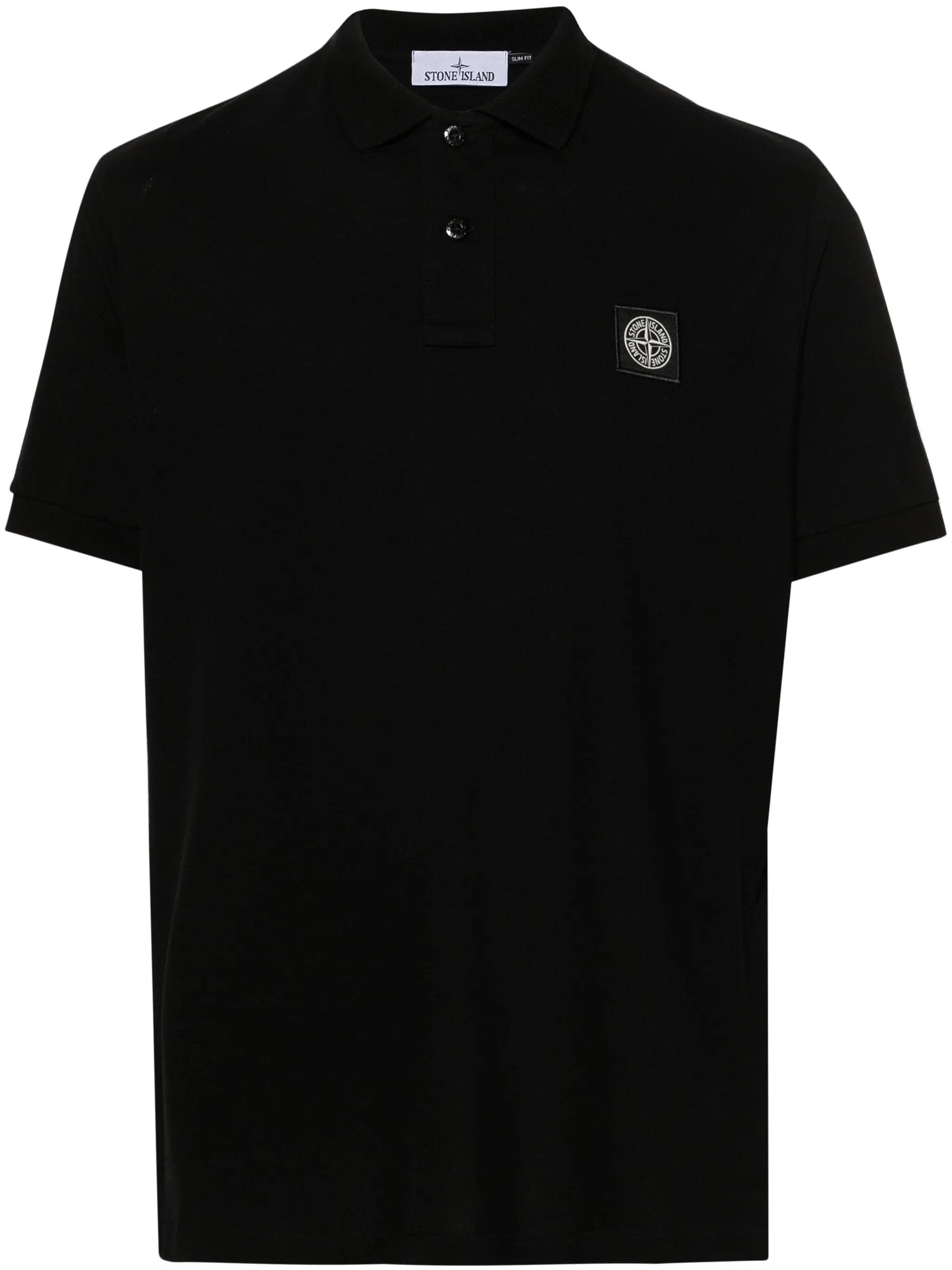 Stone Island logo - patch polo shirt