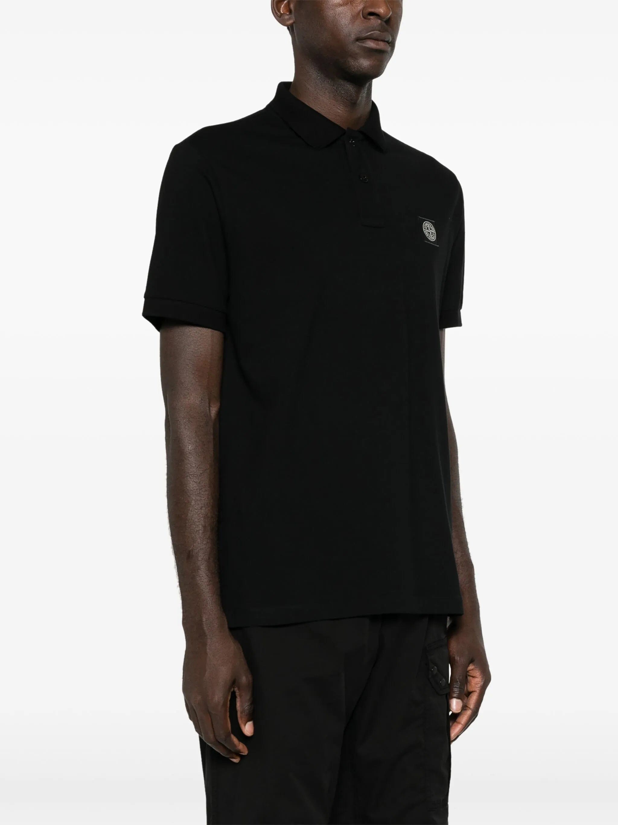Stone Island logo - patch polo shirt