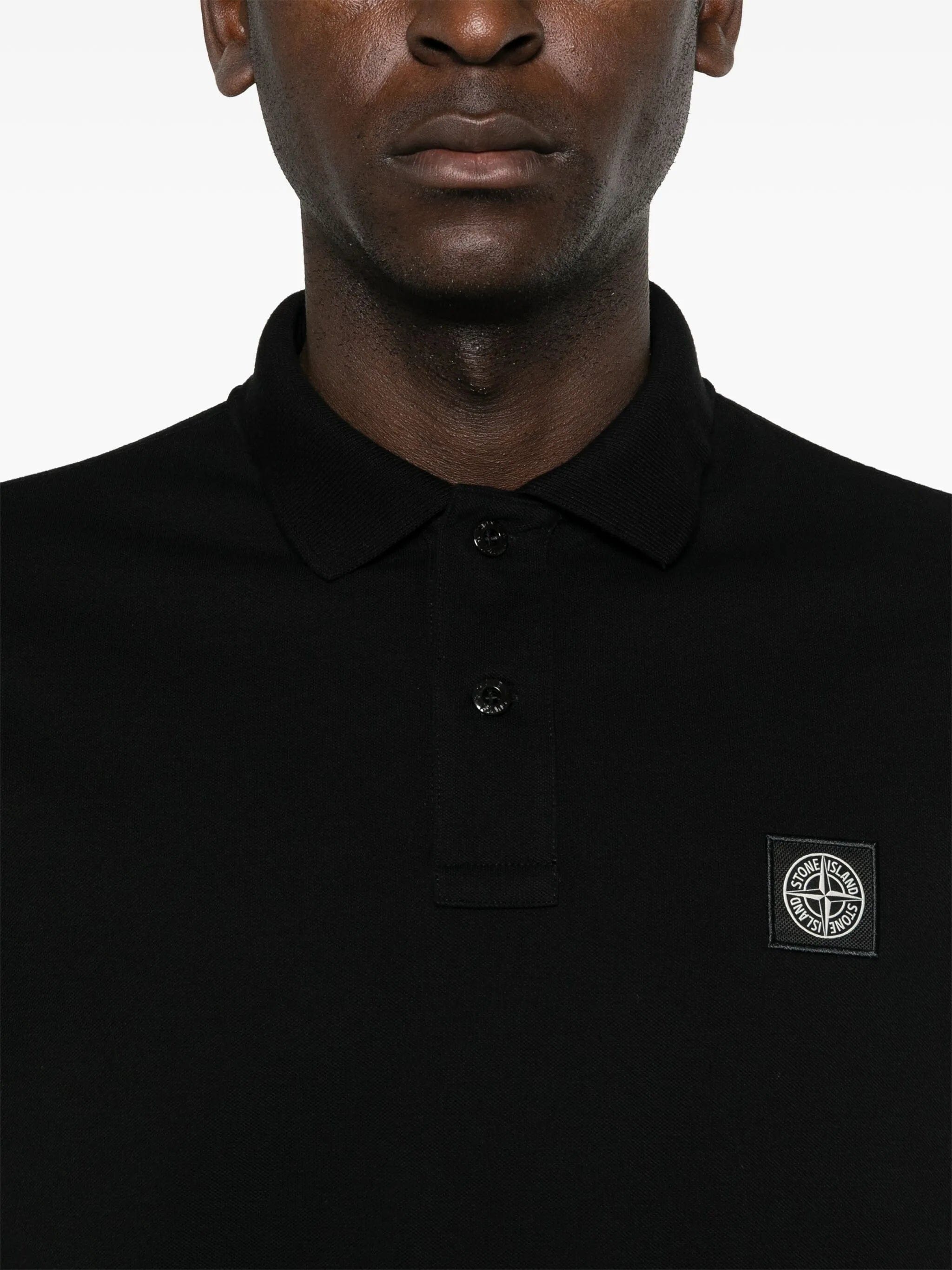 Stone Island logo - patch polo shirt