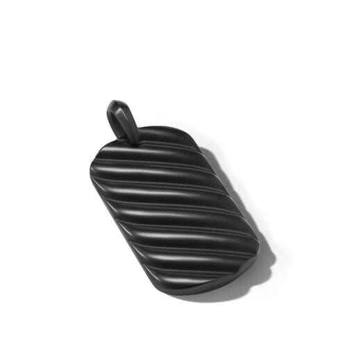 David Yurman Sculpted Cable Tag in Black Titanium