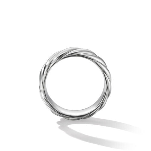 David Yurman Sculpted Cable Contour Band Ring in Sterling Silver