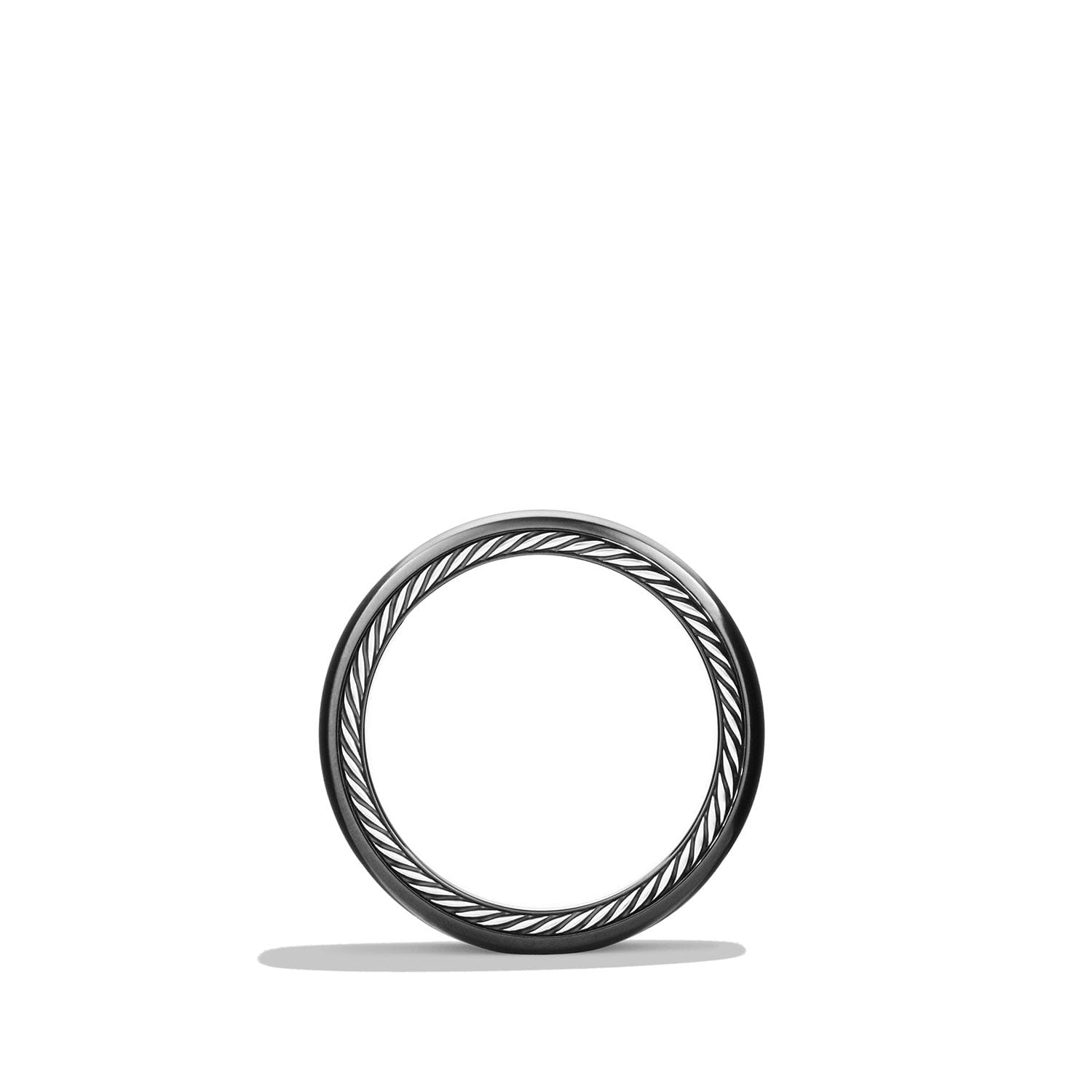 David Yurman Streamline® Wide Band Ring with Black Titanium, Size 11.5