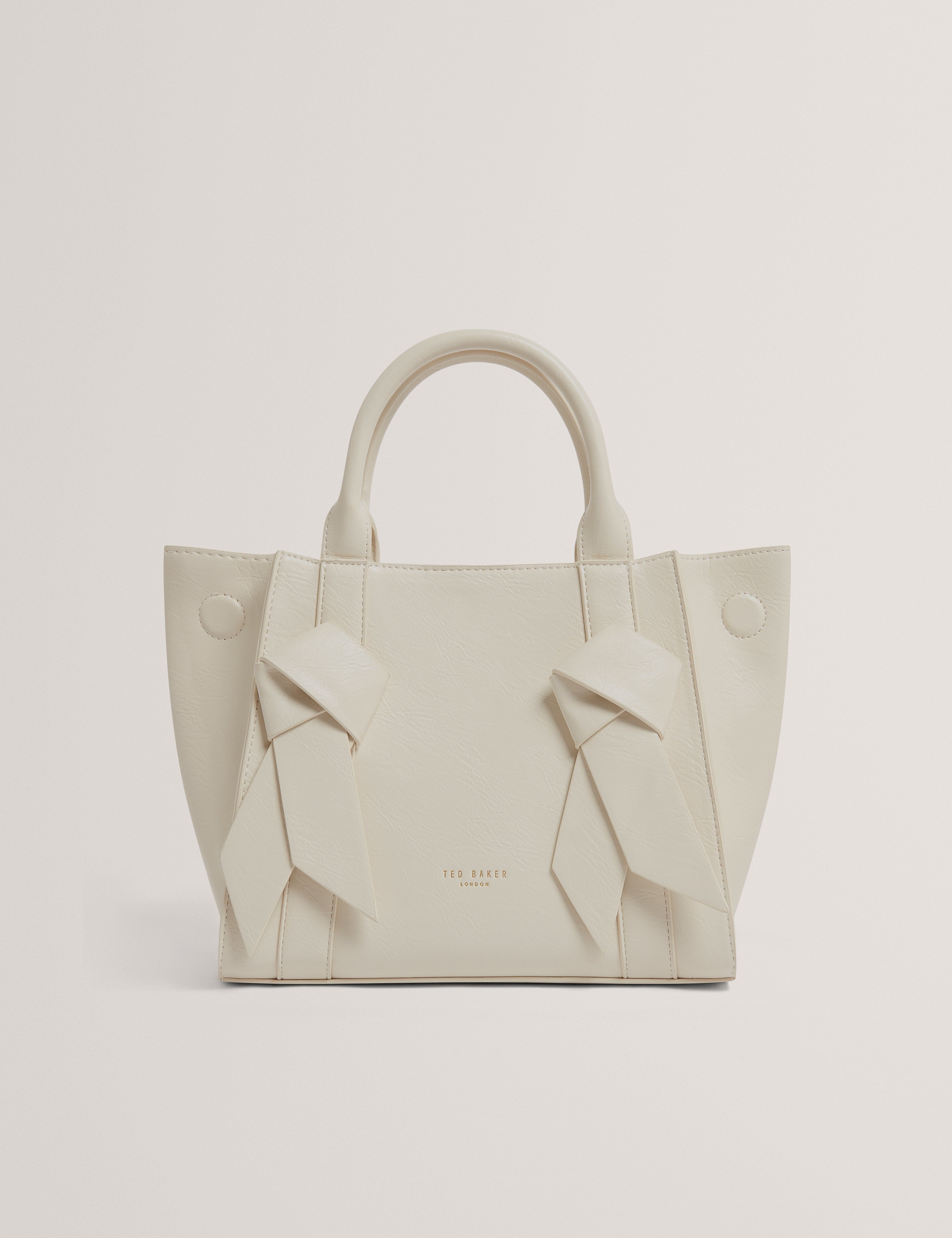Knot Saniee Knot Bow Medium Tote Bag Ivory
