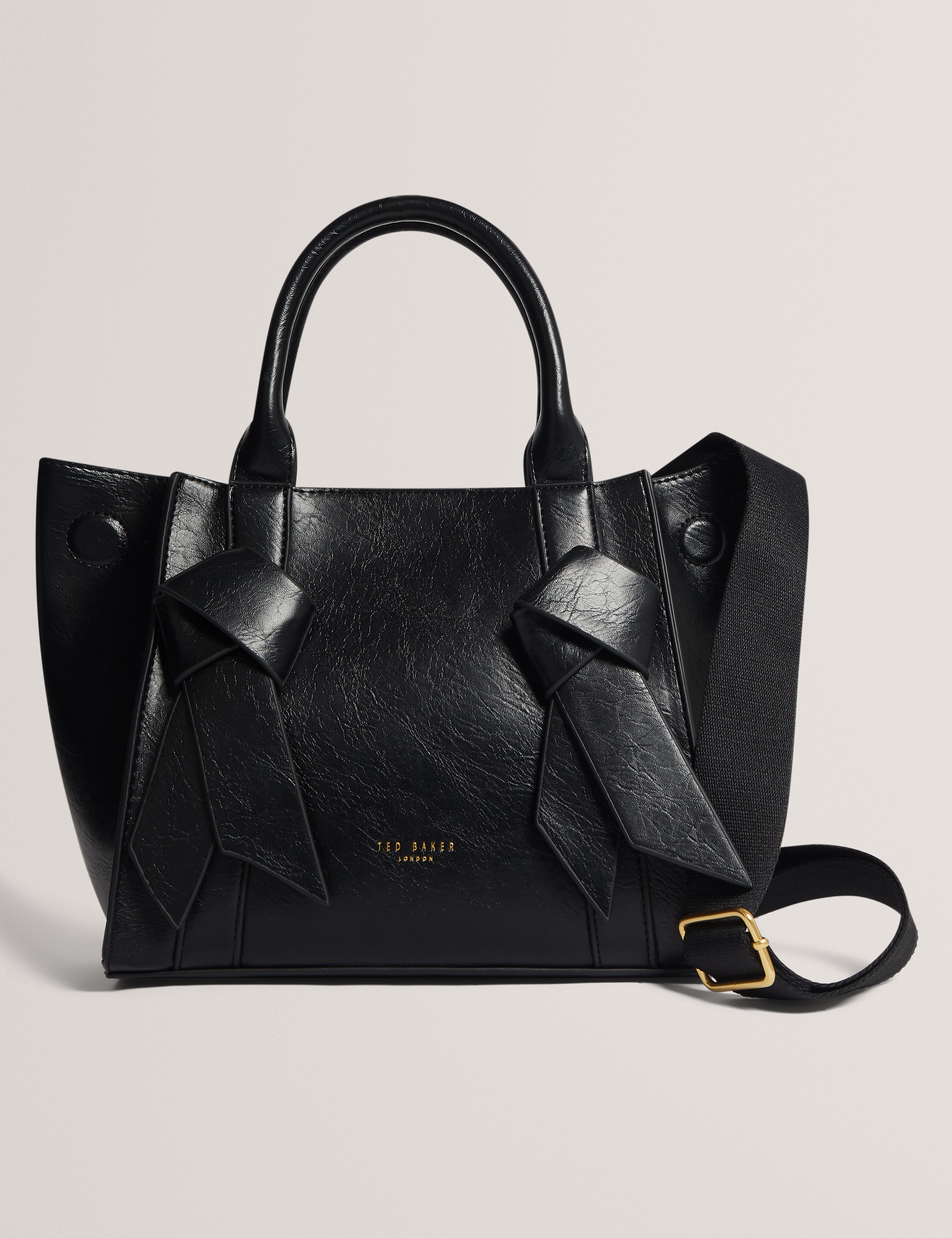 Knot Saniee Knot Bow Medium Tote Bag Black