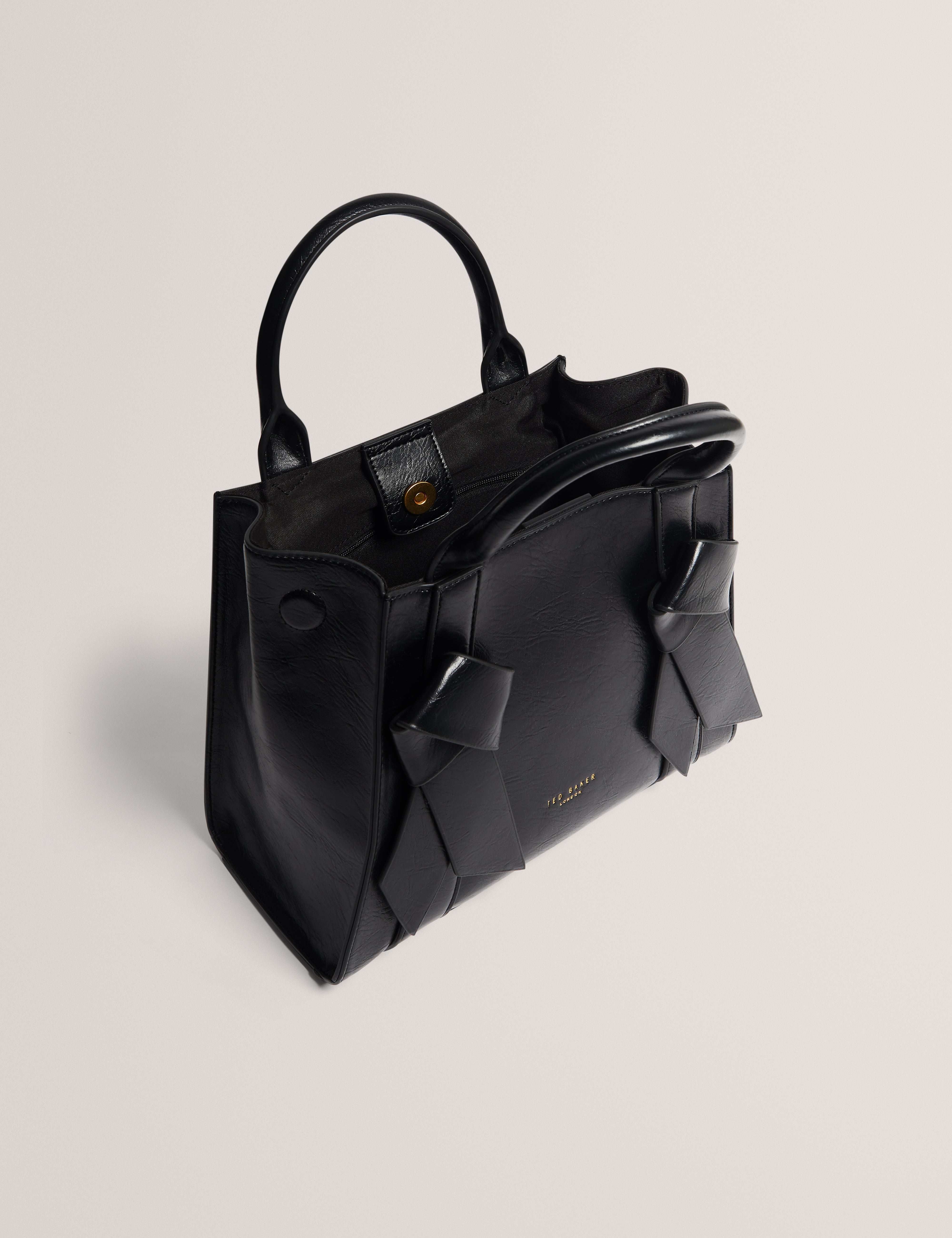 Knot Saniee Knot Bow Medium Tote Bag Black