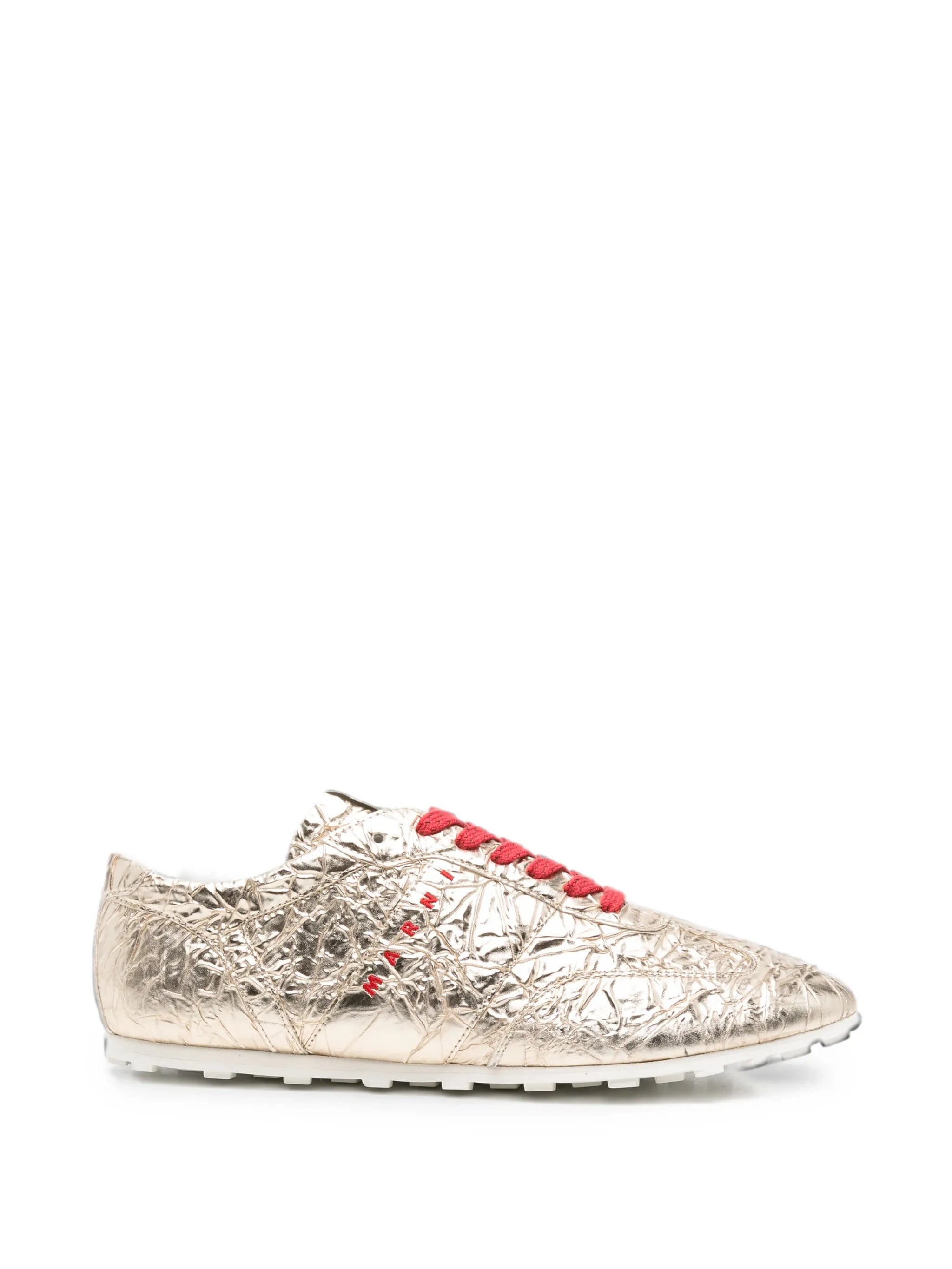 Marni crinkled - finish logo - print sneakers