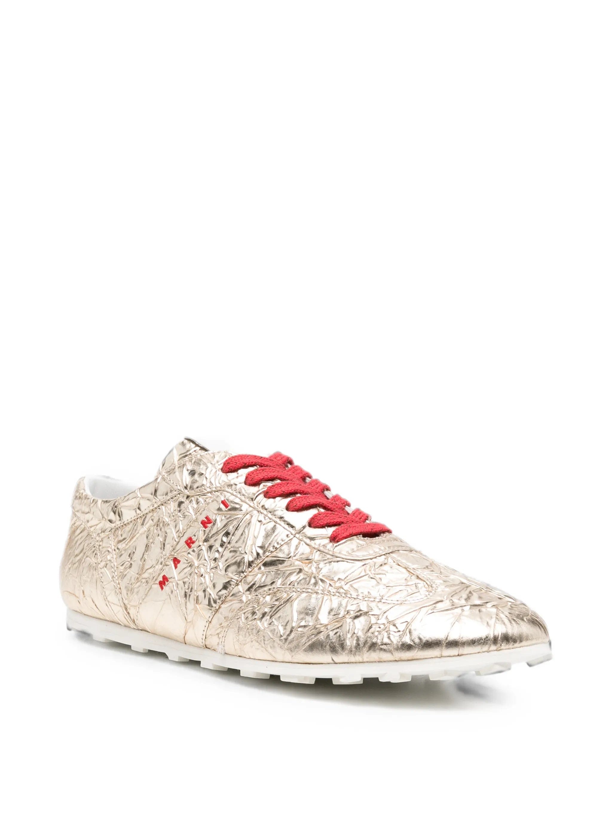Marni crinkled - finish logo - print sneakers