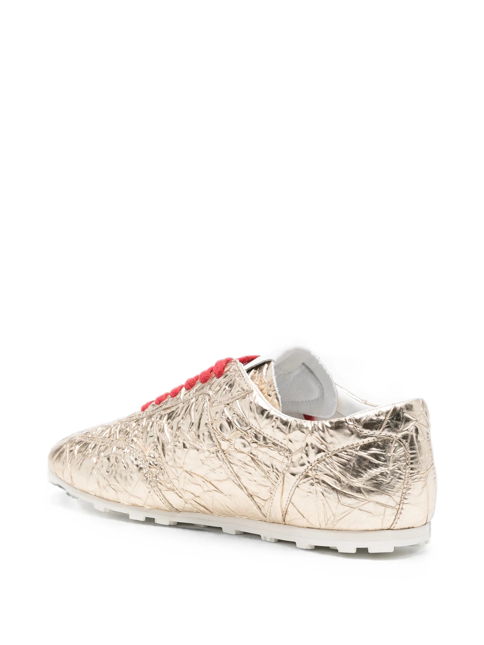 Marni crinkled - finish logo - print sneakers