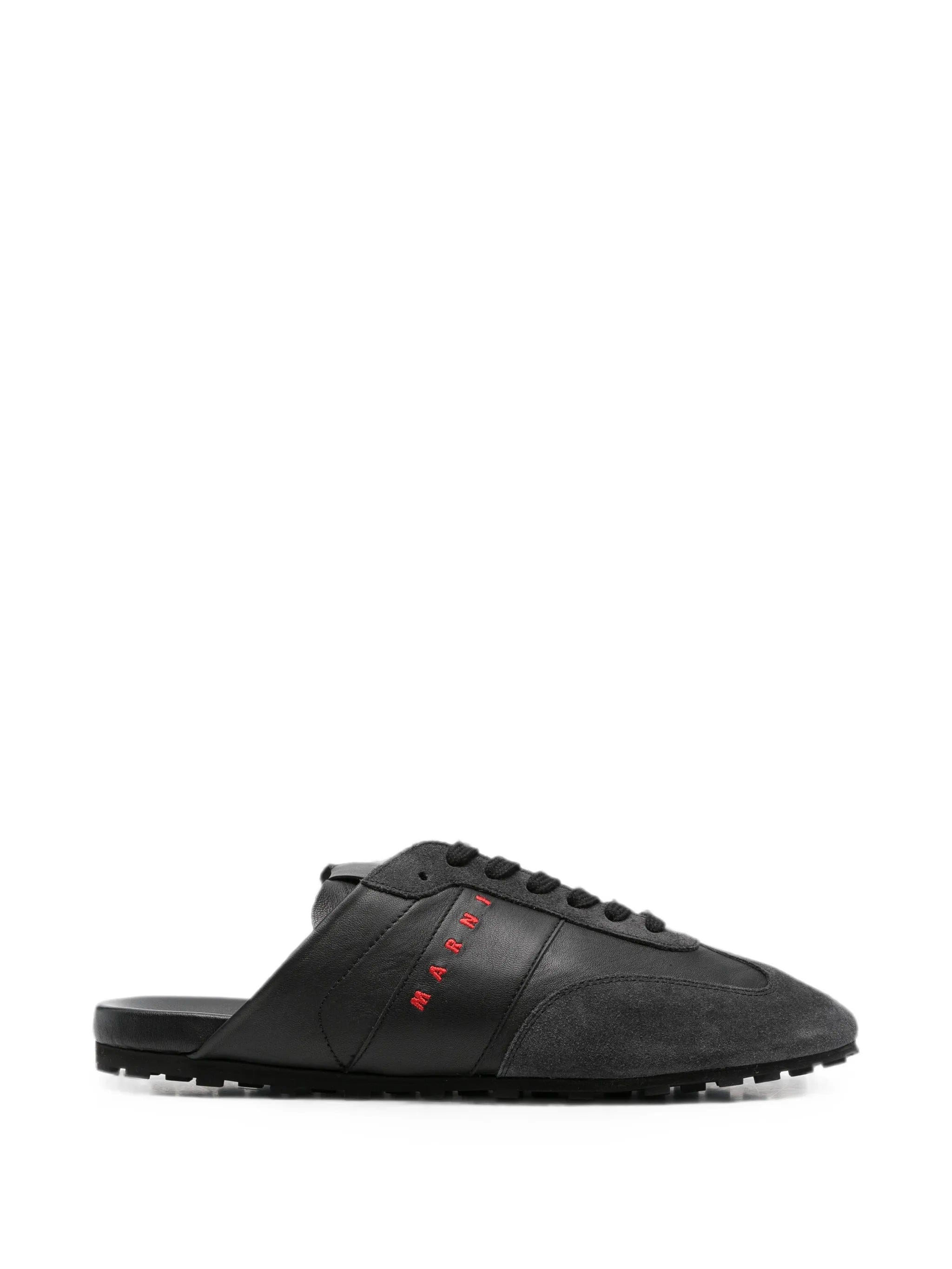 Marni Softy Socce logo - print leather sneakers