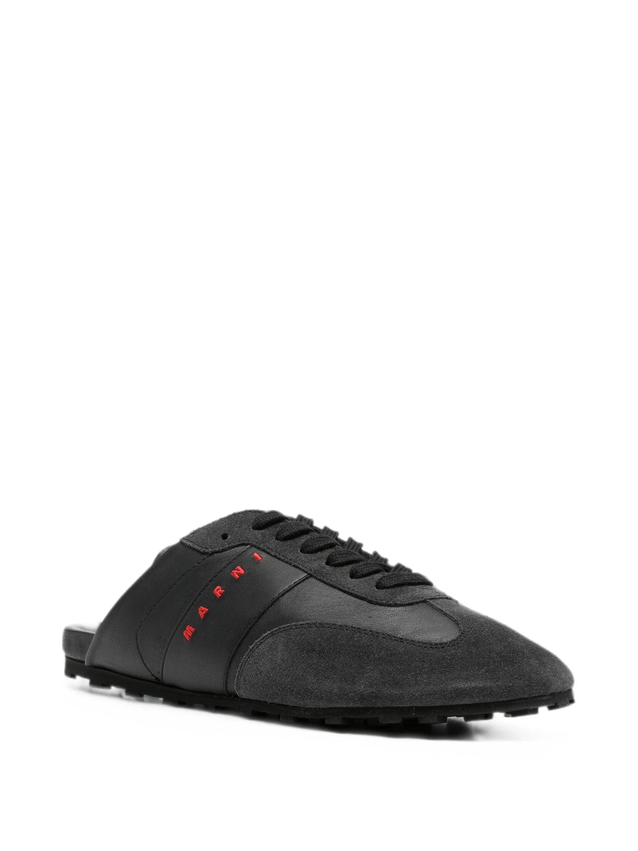 Marni Softy Socce logo - print leather sneakers