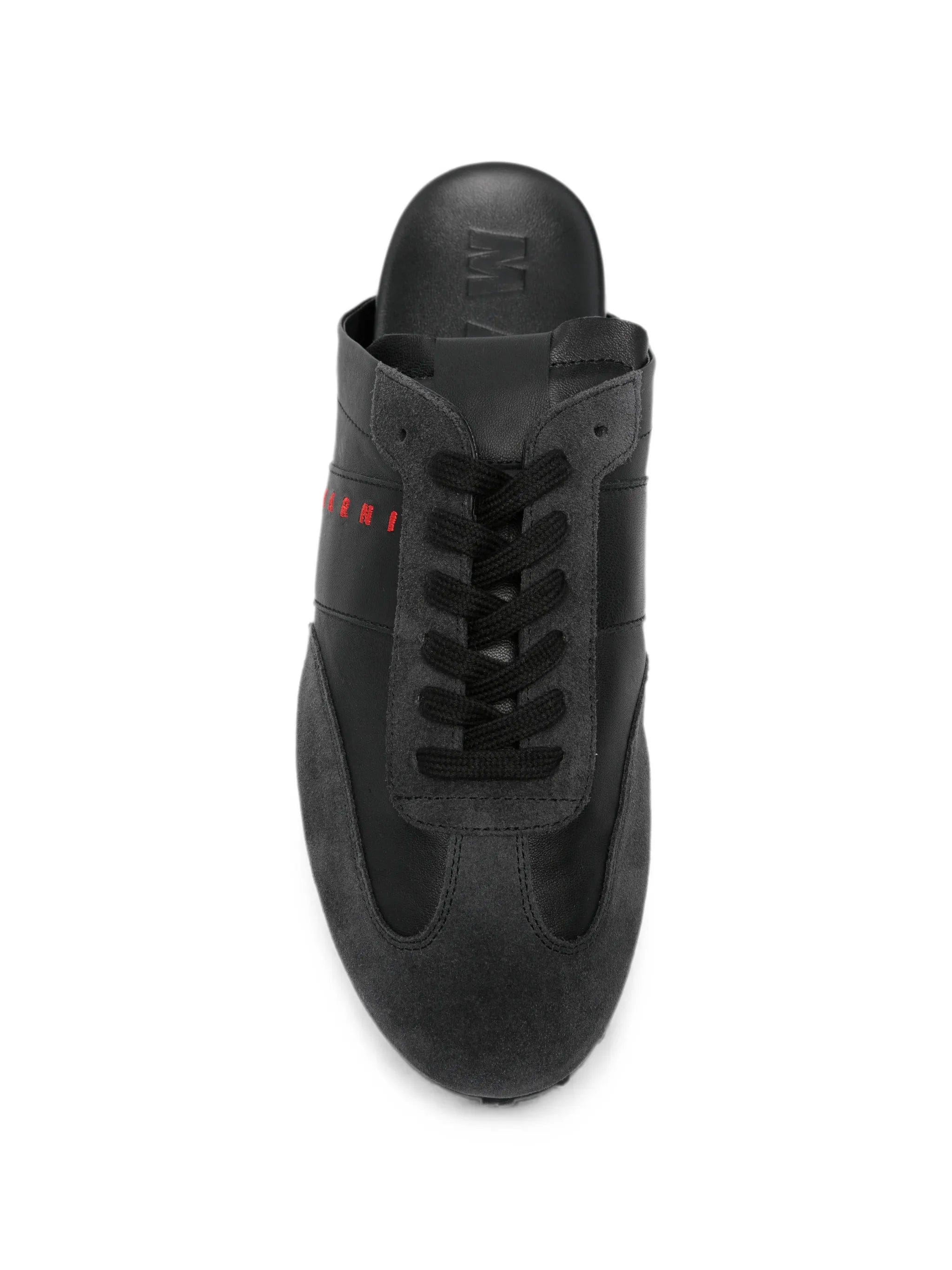 Marni Softy Socce logo - print leather sneakers