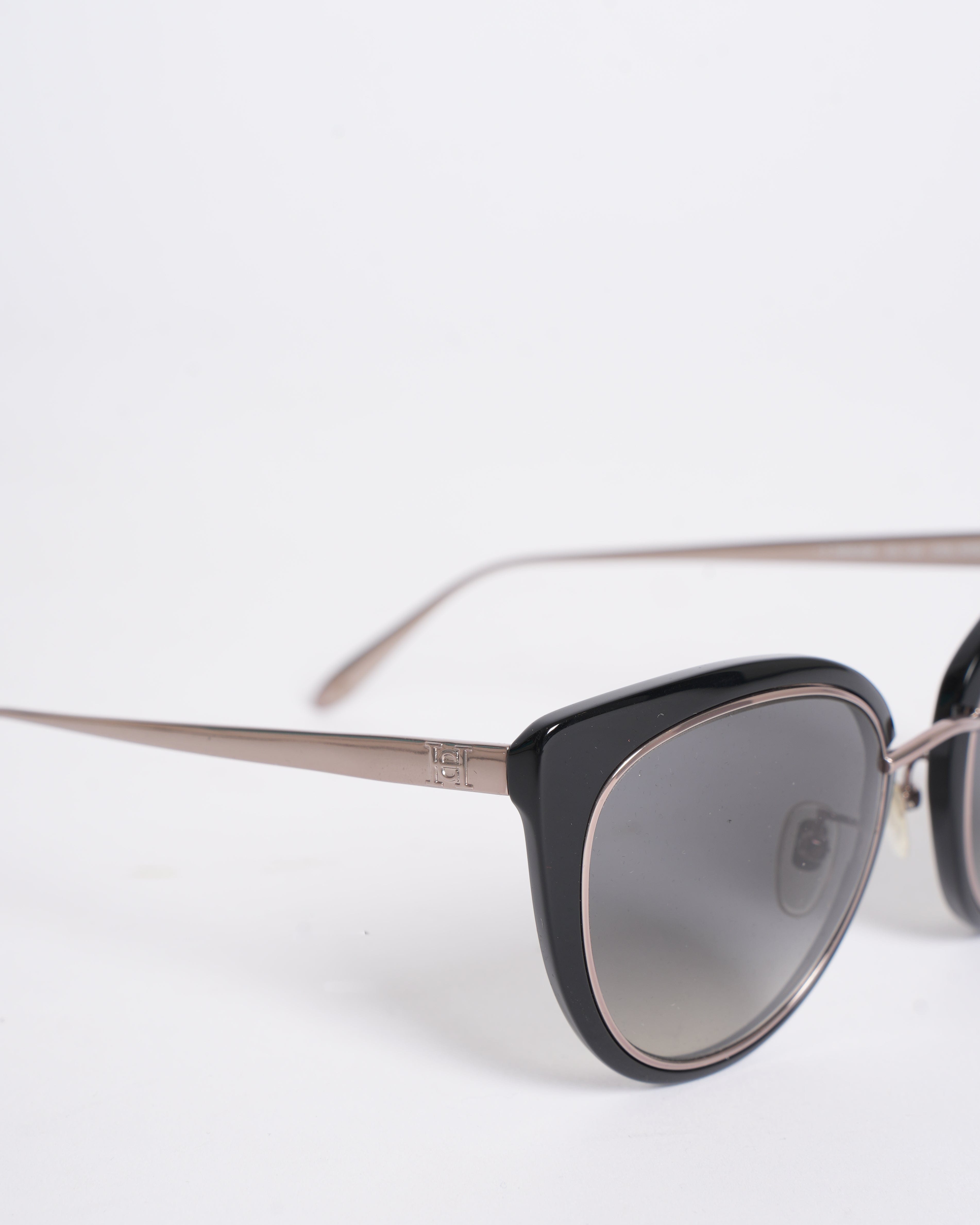 Carolina Herrera Black & Silver - Rimmed Sunglasses