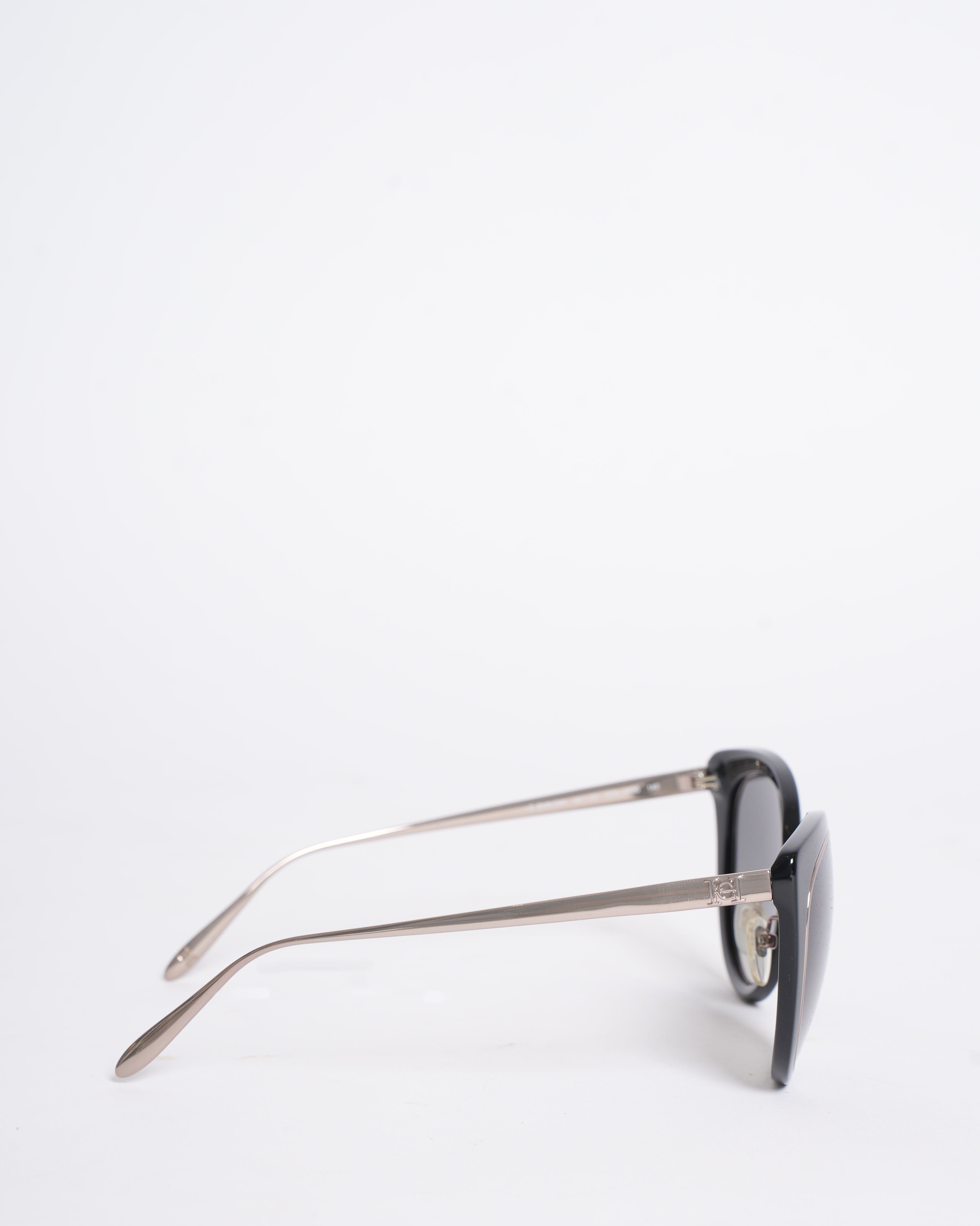 Carolina Herrera Black & Silver - Rimmed Sunglasses