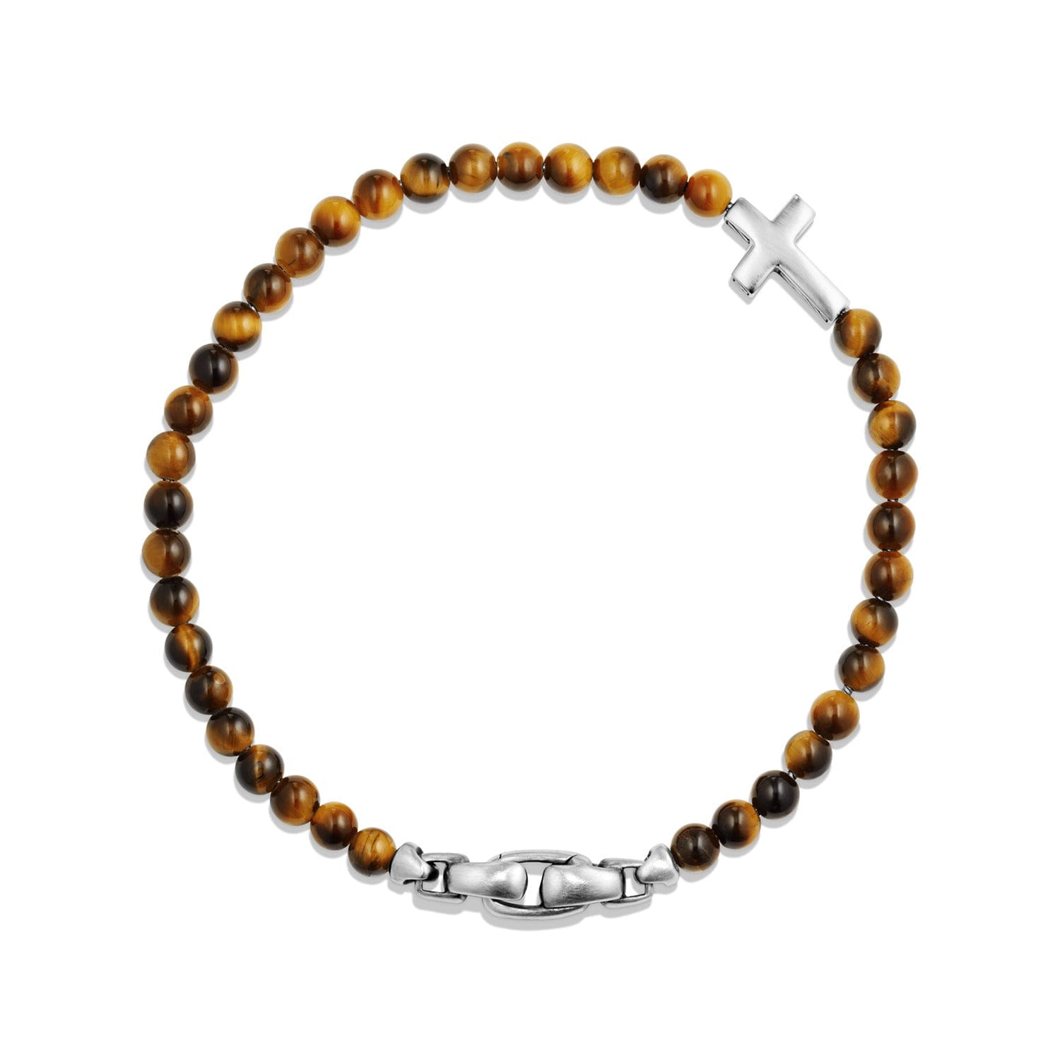 David Yurman Spiritual Beads Cross Station Bracelet with Tigers Eye - B15911MSSBTE