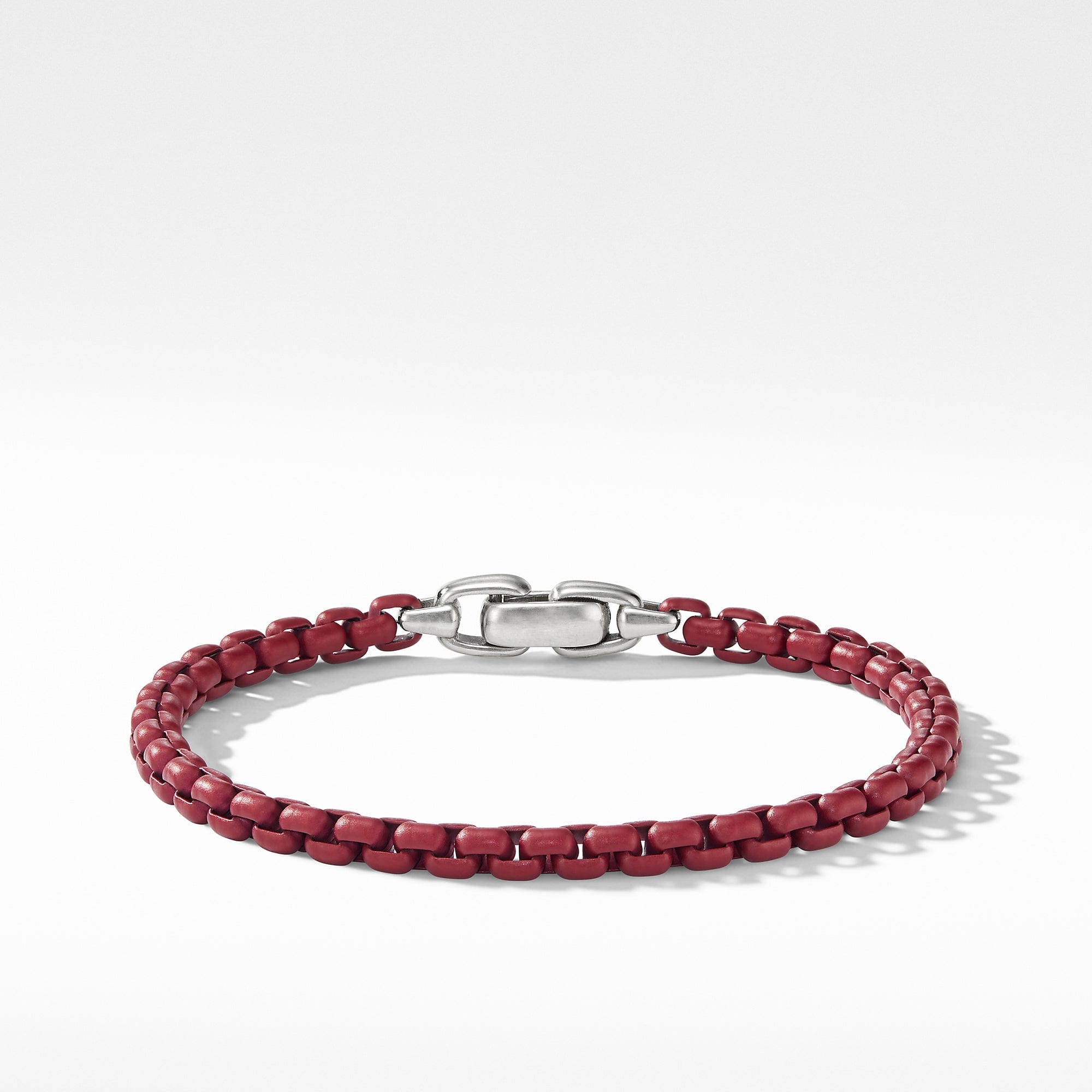 David Yurman Box Chain Bracelet in Burgundy - BC0444MSEBBRG