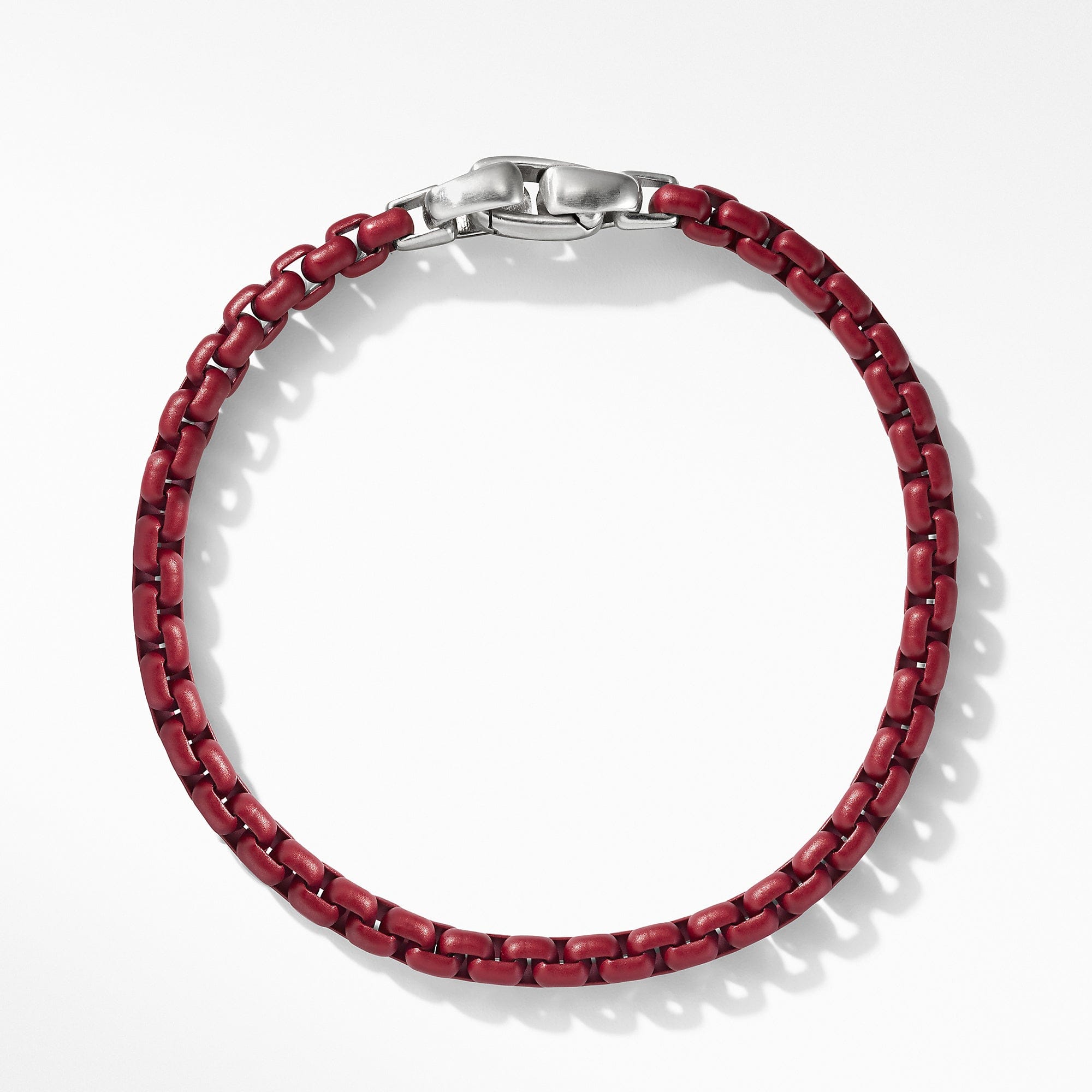 David Yurman Box Chain Bracelet in Burgundy - BC0444MSEBBRG