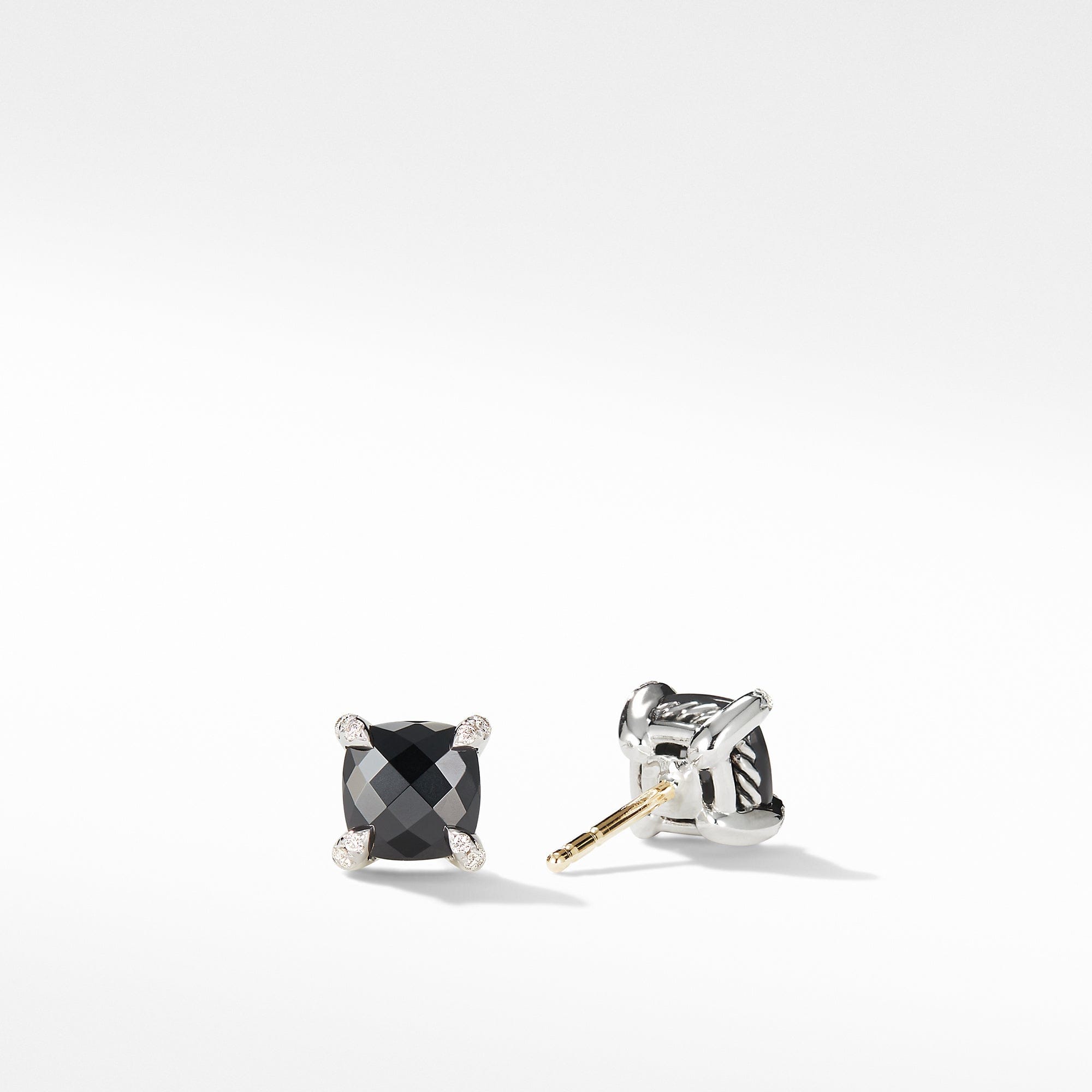 David Yurman Chatelaine Stud Earrings with Black Onyx and Diamonds - E16330DSSABODI