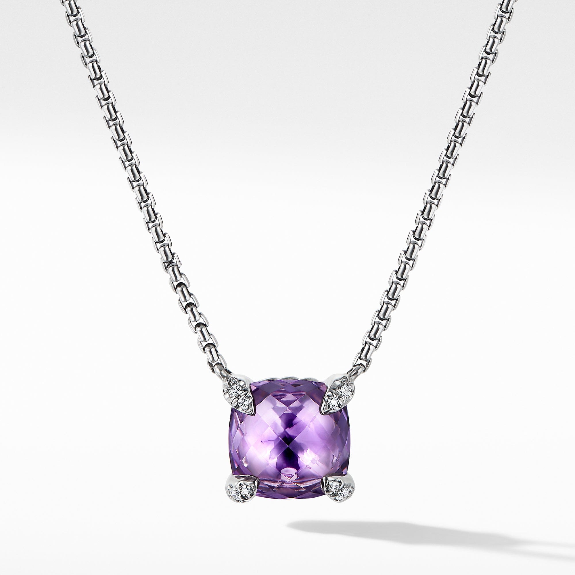 David Yurman Chatelaine Pendant Necklace with Amethyst and Diamonds - N16329DSSAAMDI18