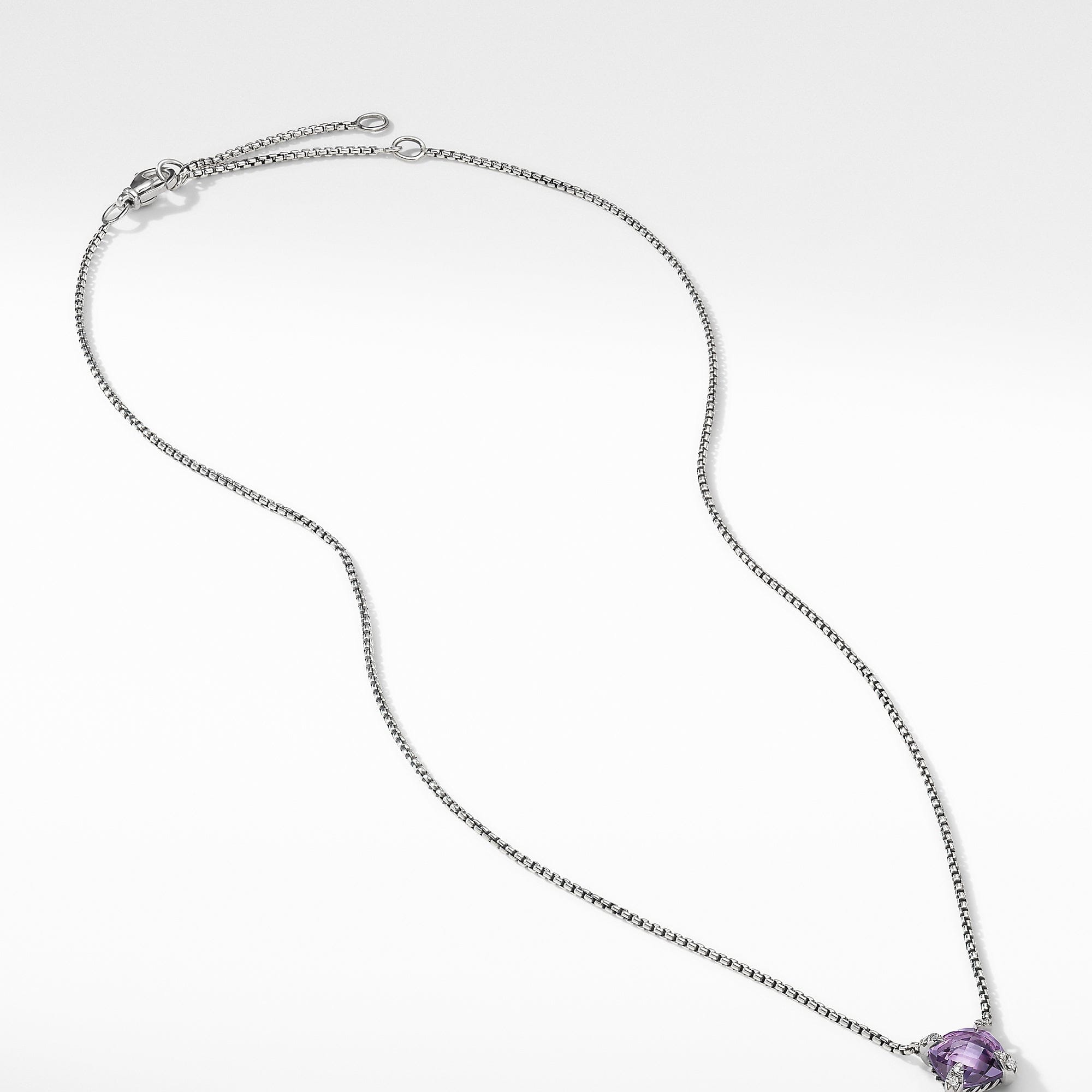 David Yurman Chatelaine Pendant Necklace with Amethyst and Diamonds - N16329DSSAAMDI18