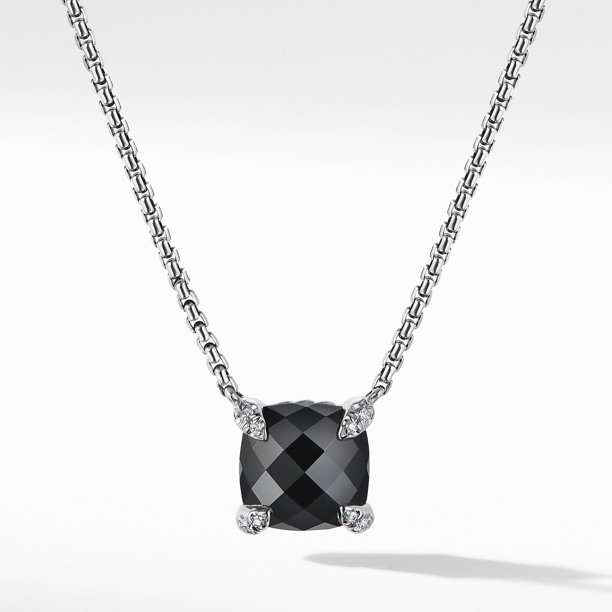 David Yurman Chatelaine Pendant Necklace with Black Onyx and Diamonds - N16329DSSABODI18