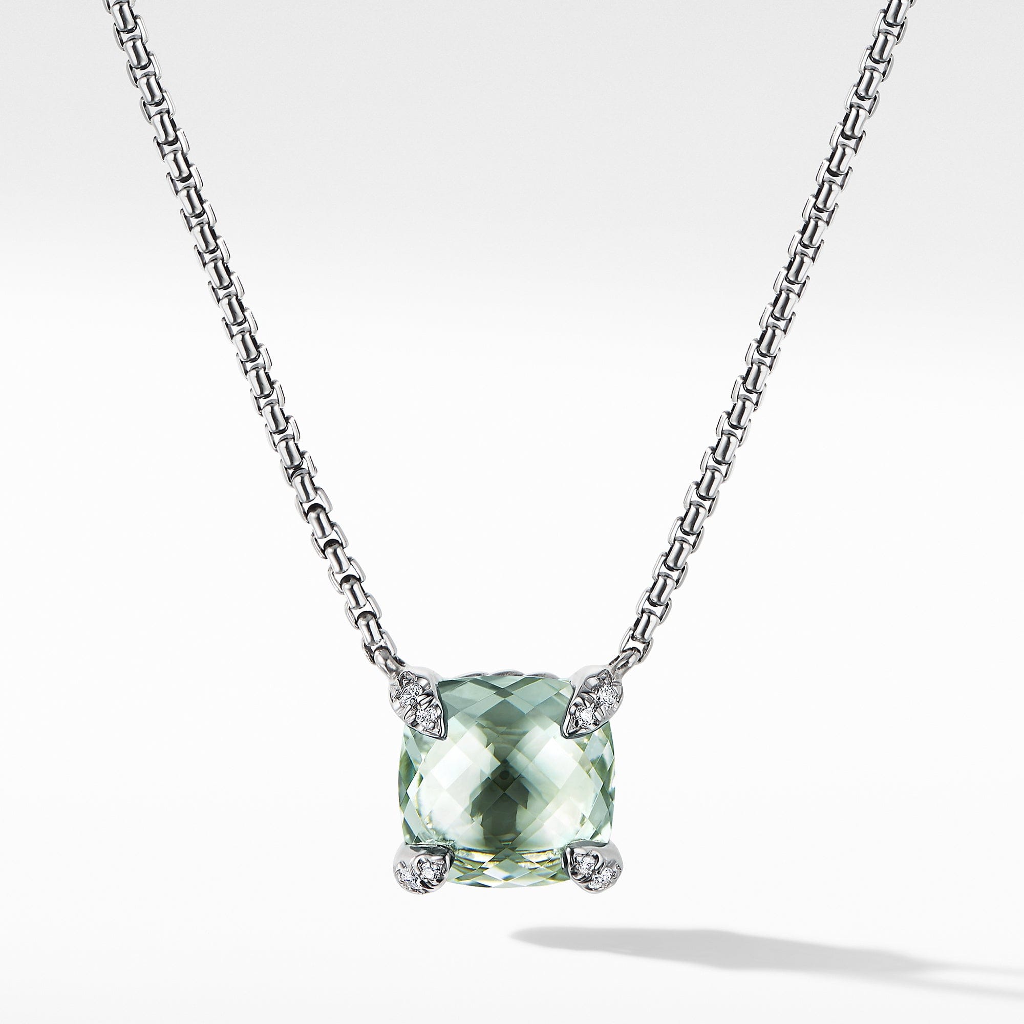 David Yurman Chatelaine Pendant Necklace with Prasiolite and Diamonds - N16329DSSAPLDI18