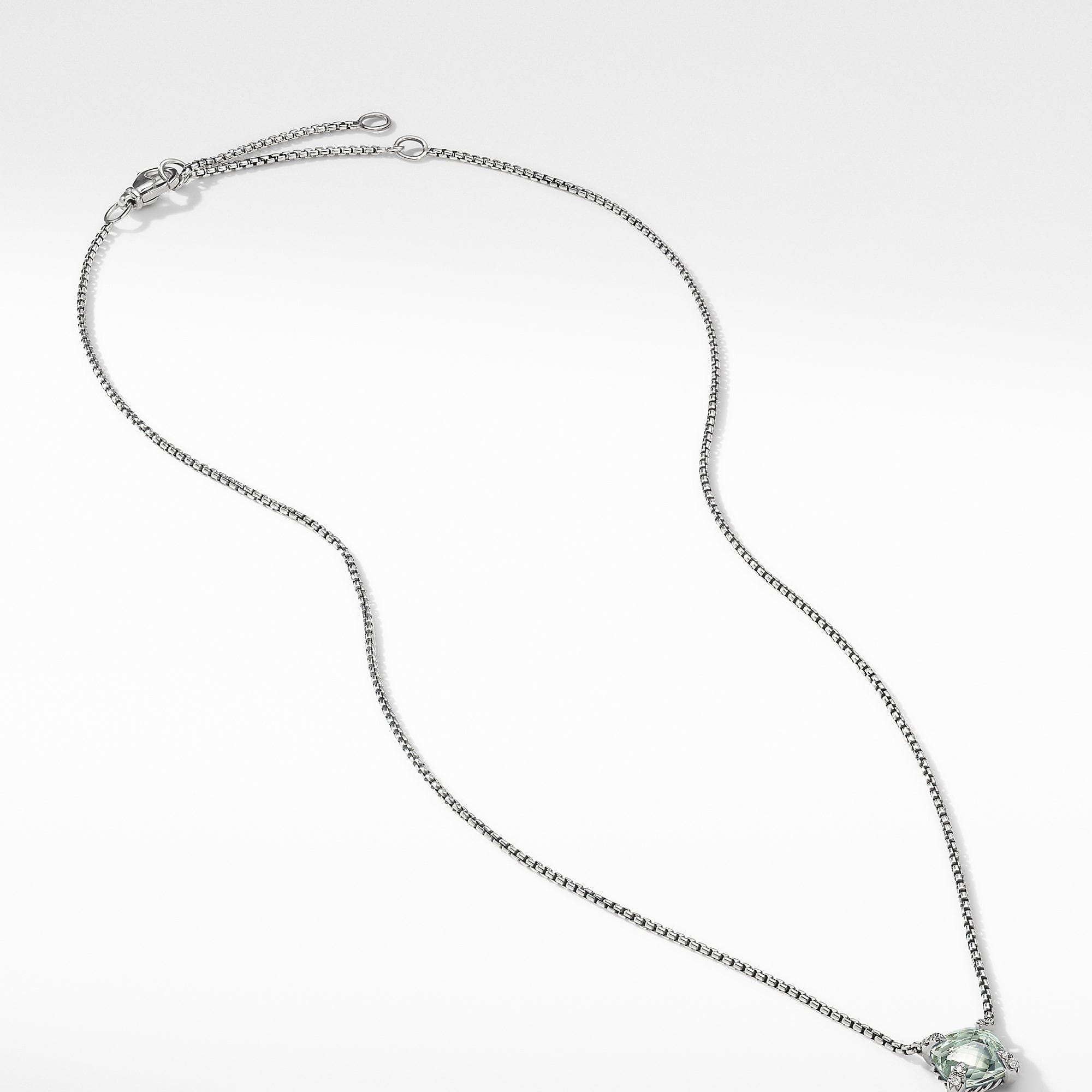 David Yurman Chatelaine Pendant Necklace with Prasiolite and Diamonds - N16329DSSAPLDI18