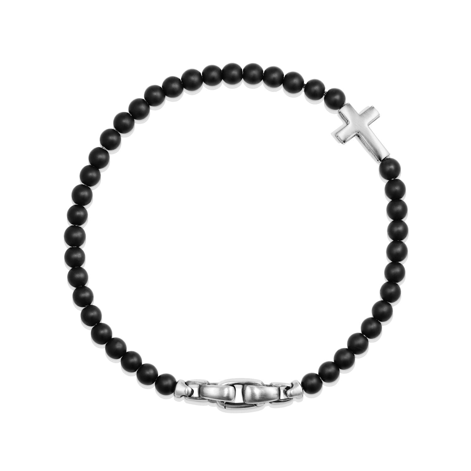 David Yurman Spiritual Beads Cross Station Bracelet with Black Onyx - B15911MSSBBO - 883932823097