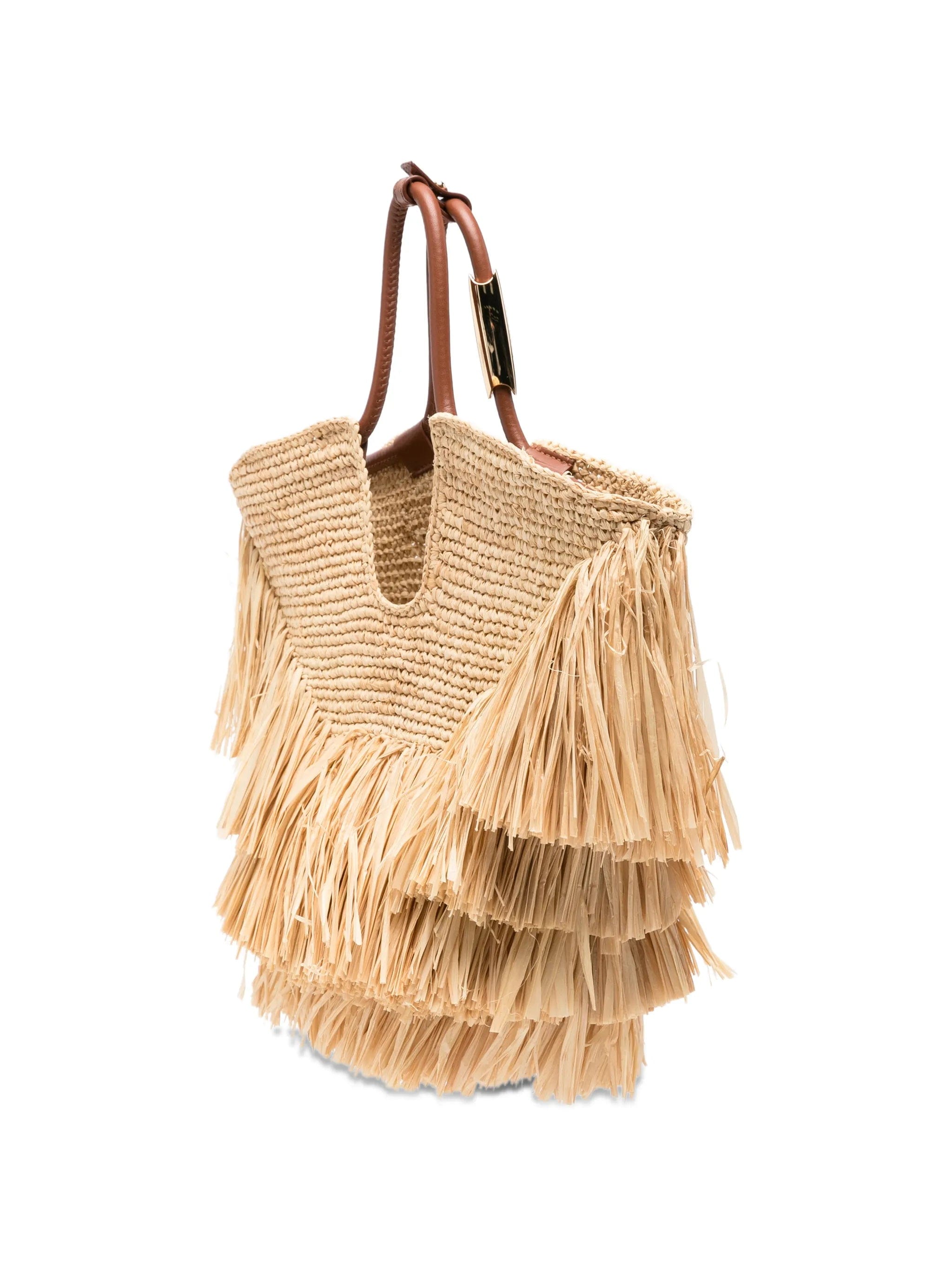 Zimmermann small Goldentime fringe tote bag