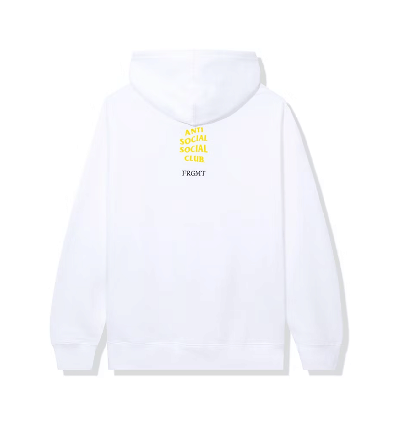 Anti Social Social Club ASSC Yellow Fragment Interference White Hoodie