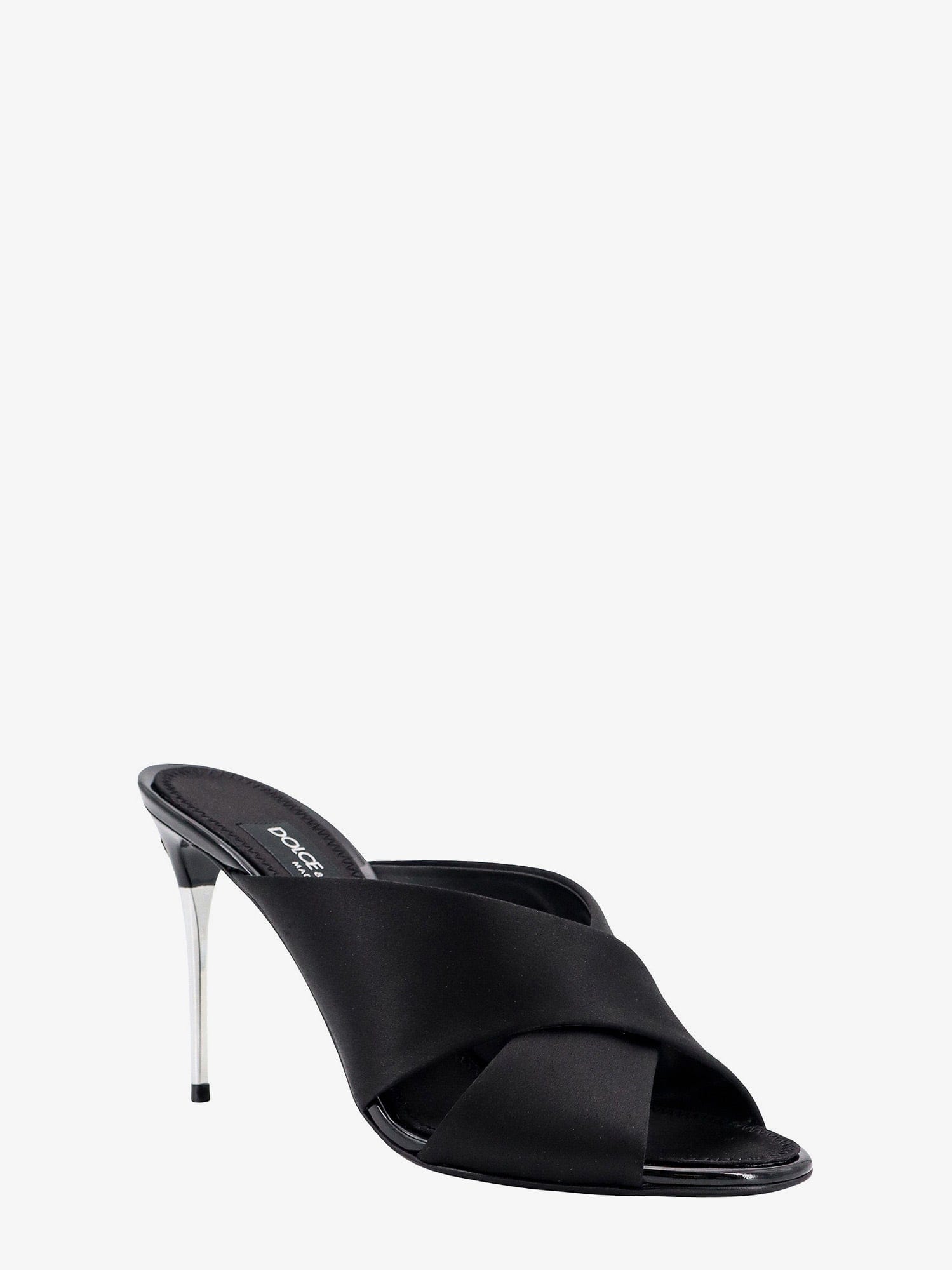 Dolce & Gabbana Satin sandals with back monogram